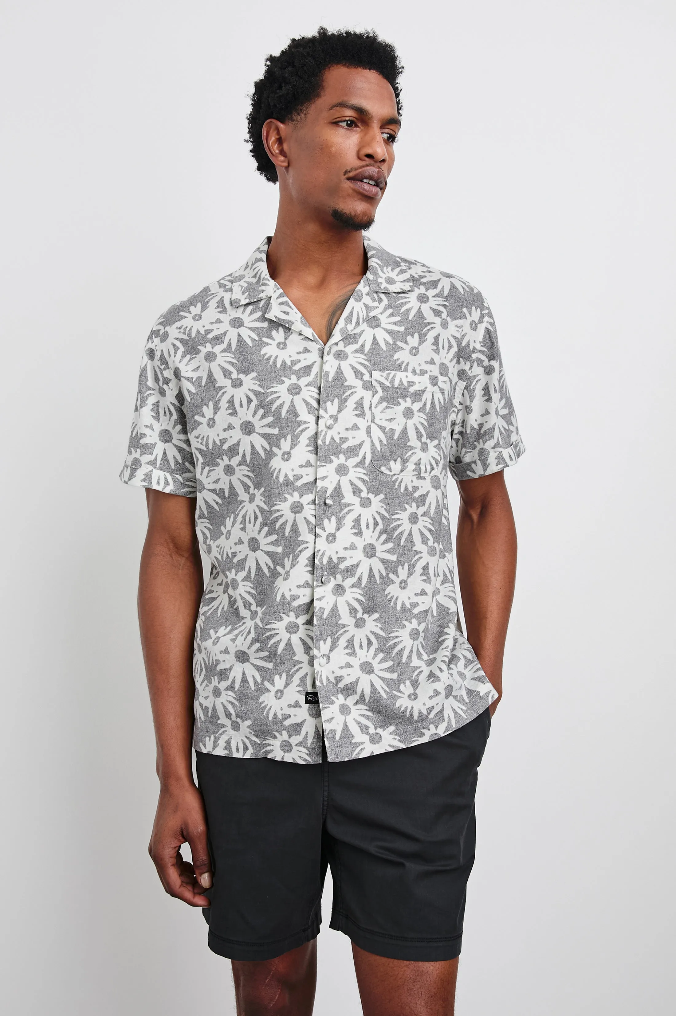 WAIMEA SHIRT - PERENNIAL CHARCOAL WHITE sold by Rails
