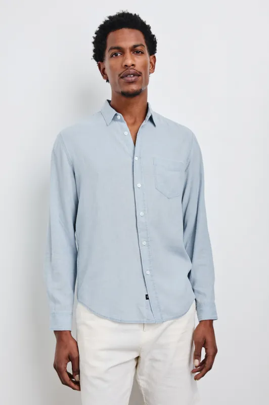 MYKONOS SHIRT - BLUE LAGOON sold by Rails