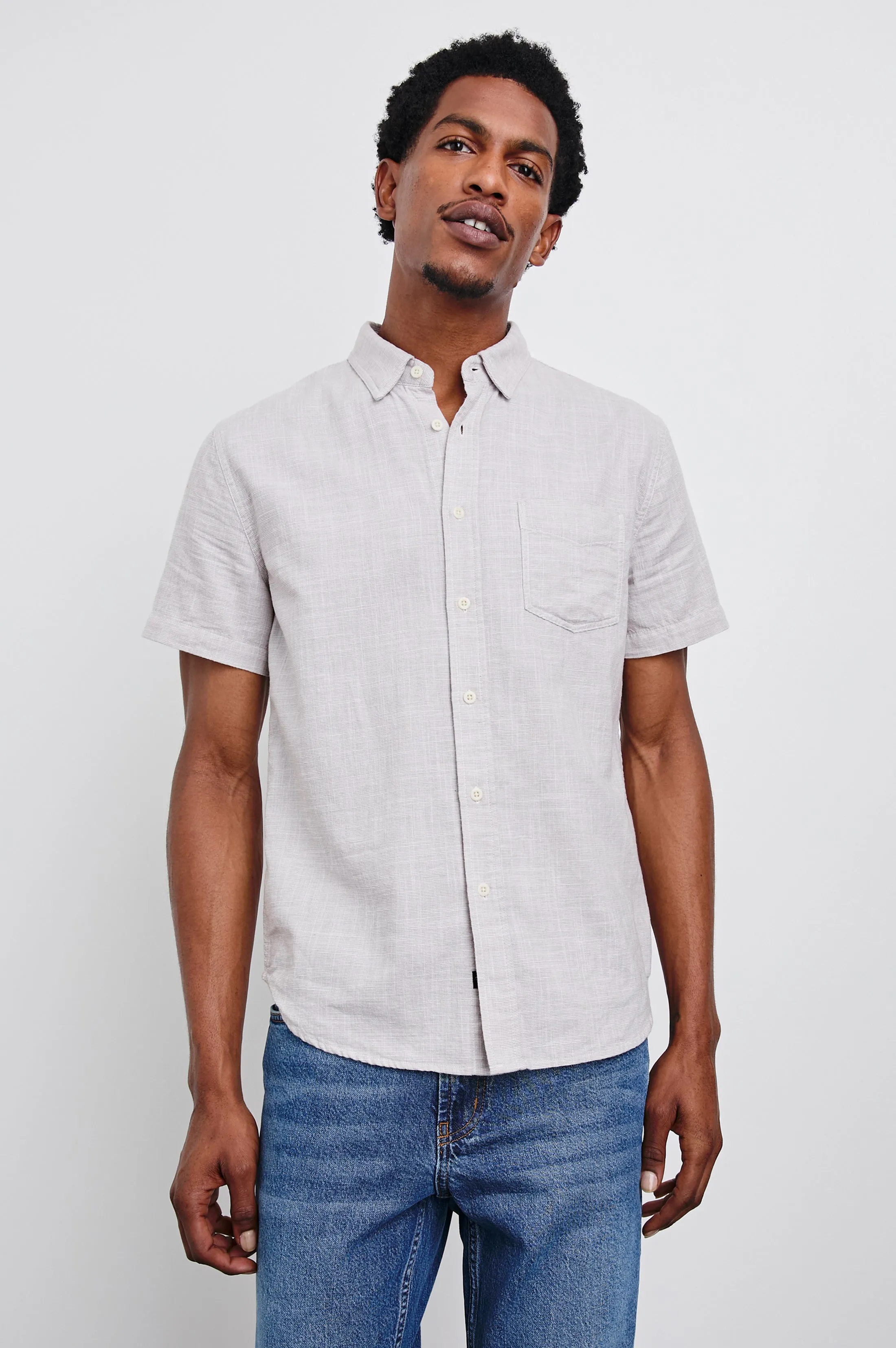 FAIRFAX SHIRT - TAHINI ETCH sold by Rails product image thumbnail 4