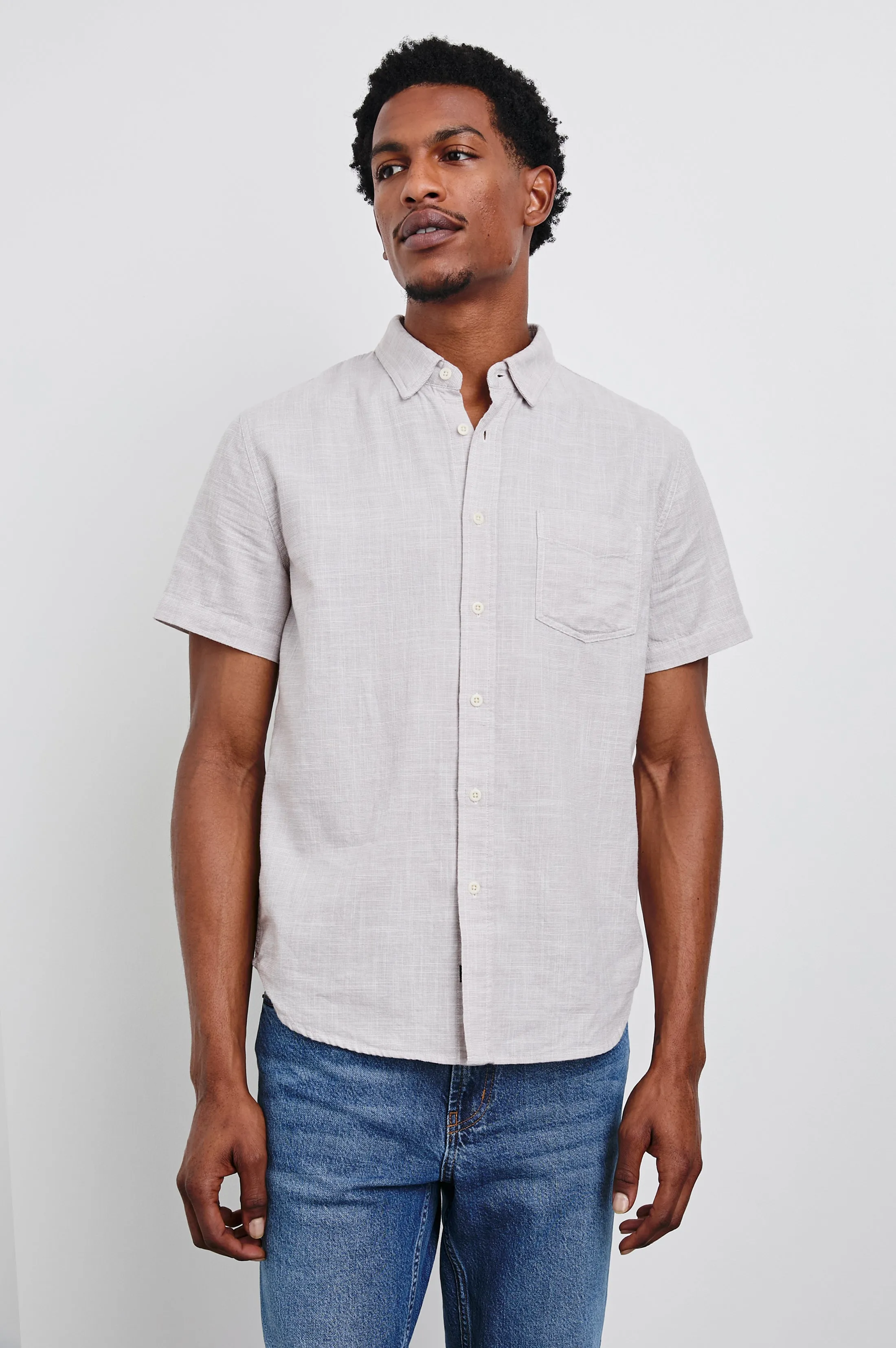 FAIRFAX SHIRT - TAHINI ETCH sold by Rails