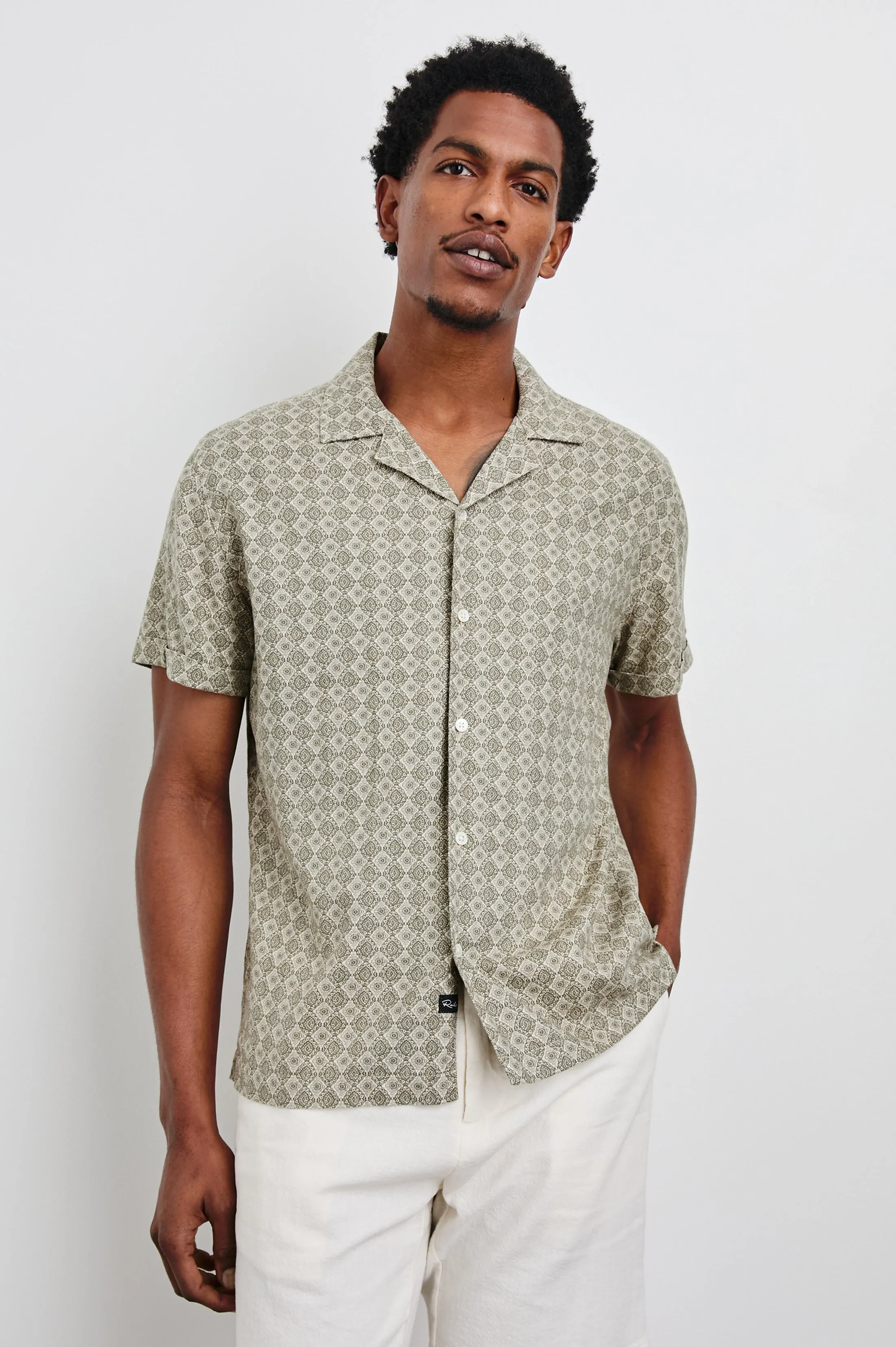 ATLAS SHIRT - DIAMOND OAT OLIVE sold by Rails product image thumbnail 4