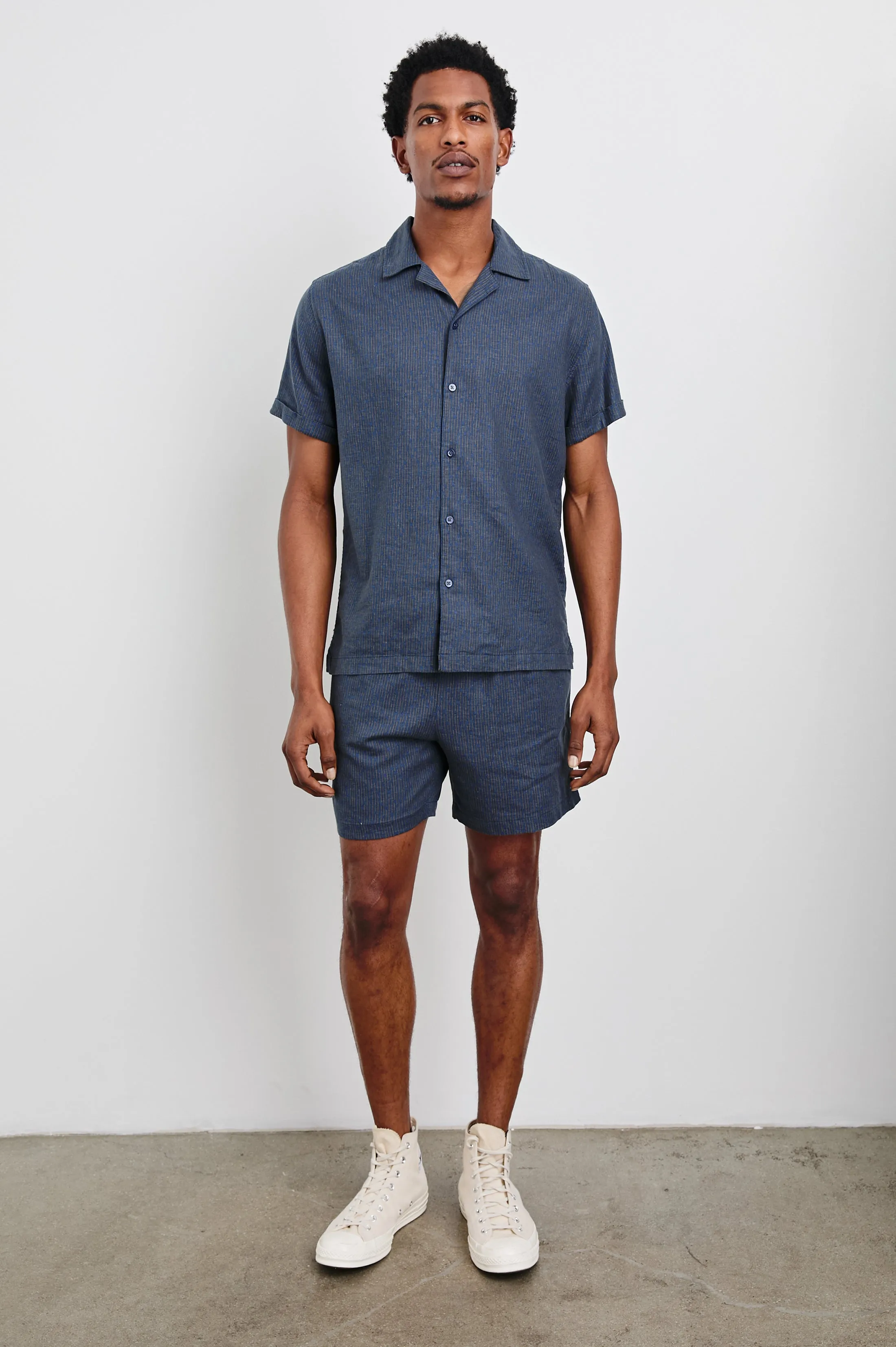 ARIES SHORT - NAVY CEDAR VERTICAL sold by Rails product image thumbnail 4
