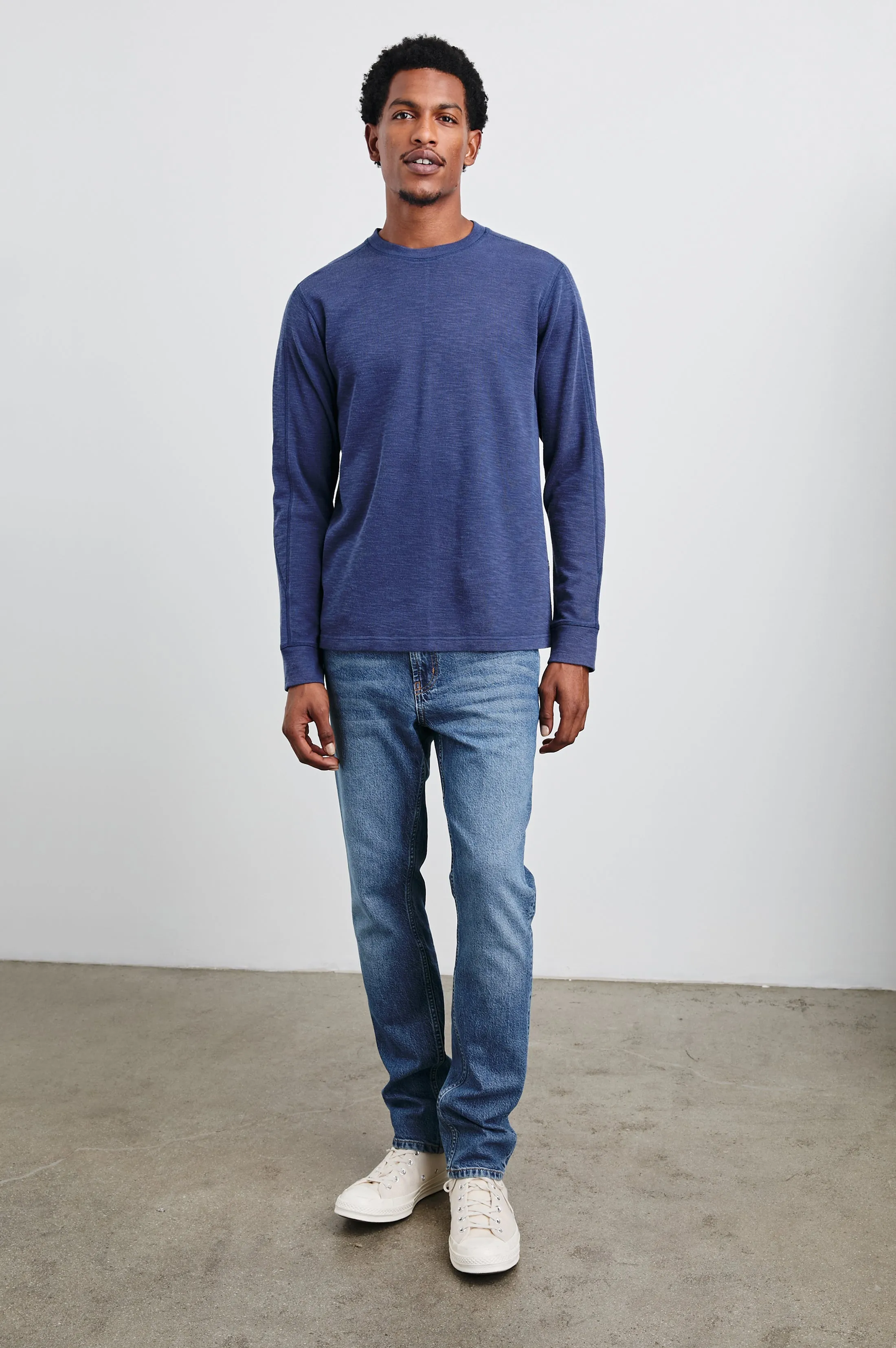 RHEESE LONG SLEEVE TEE - VINTAGE INDIGO sold by Rails product image thumbnail 3