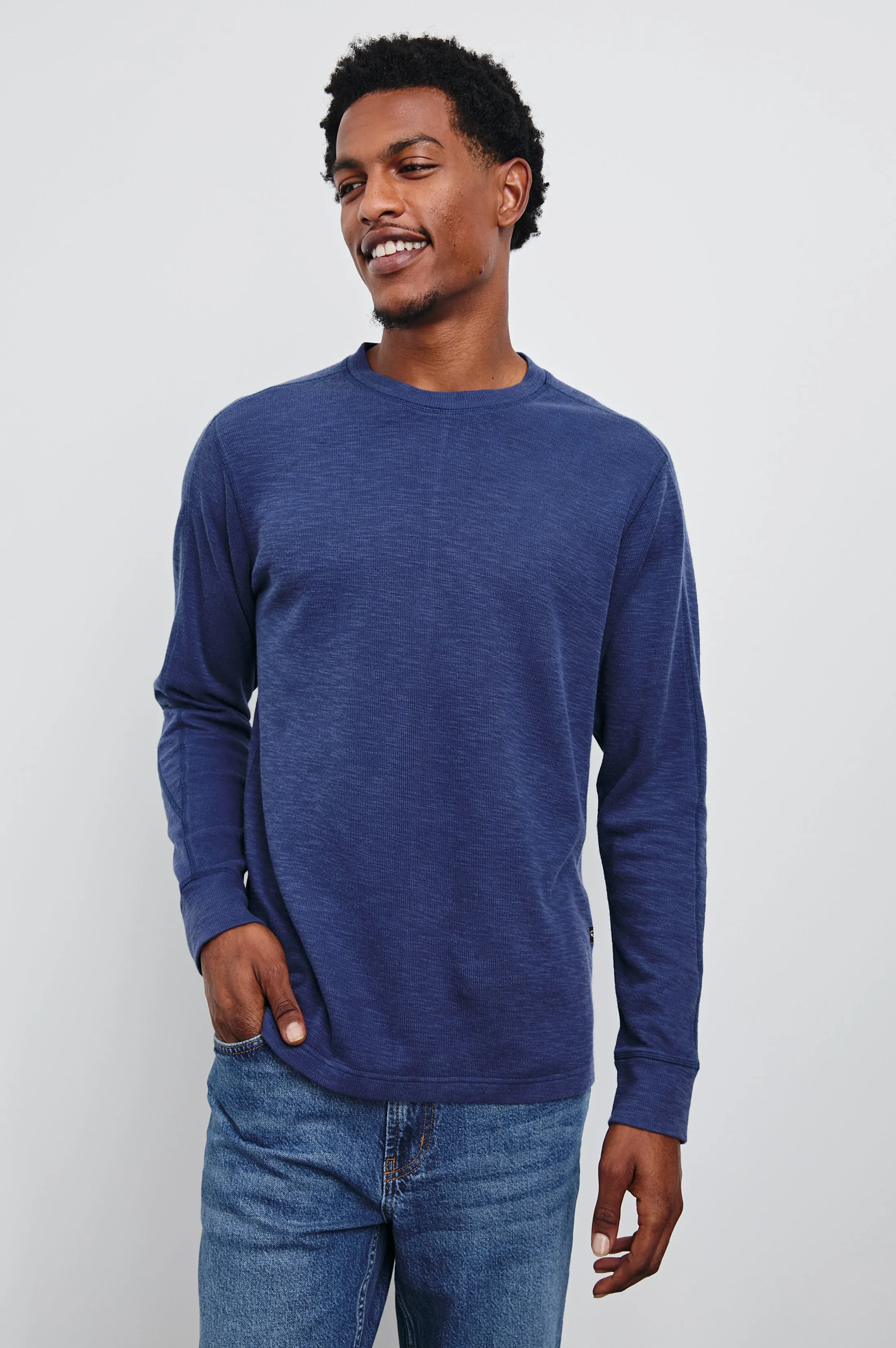 RHEESE LONG SLEEVE TEE - VINTAGE INDIGO sold by Rails