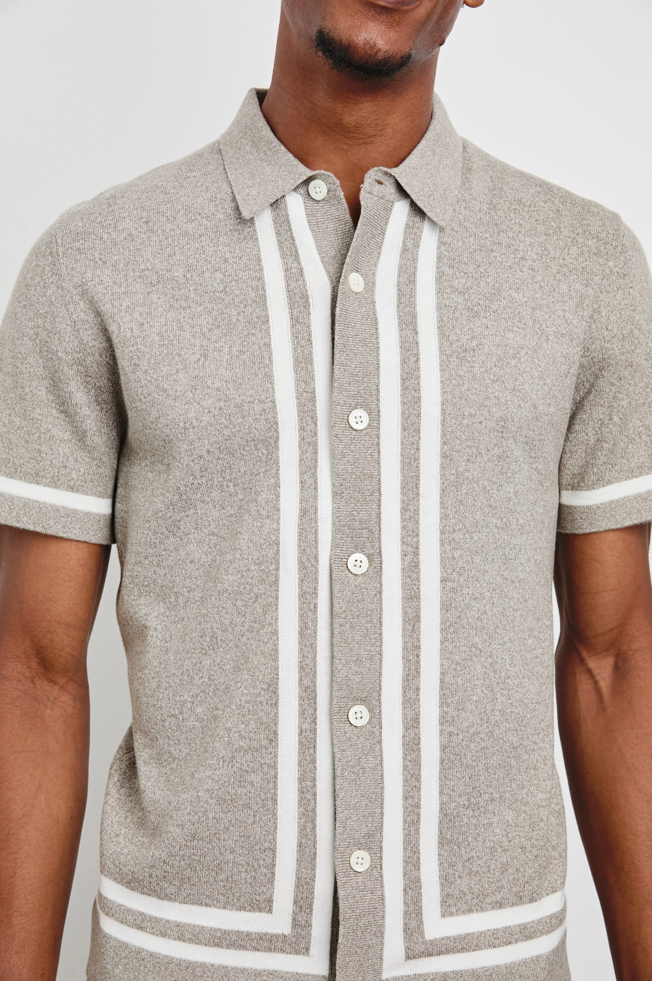 LEO SHIRT - OAT GREY MELANGE sold by Rails product image thumbnail 2
