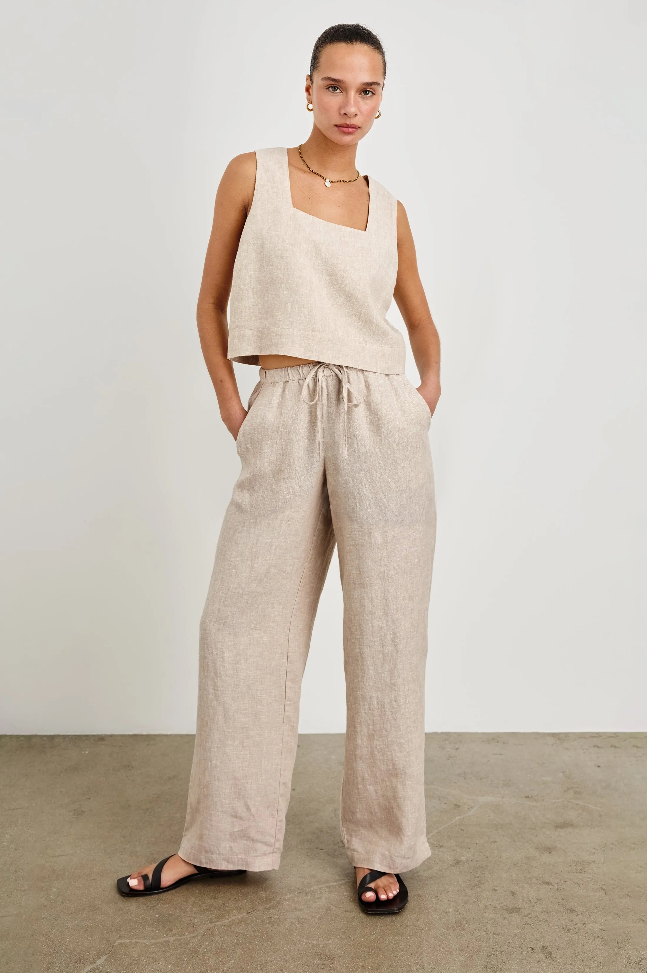 EMMIE PANT - HEATHERED FLAX sold by Rails product image thumbnail 3