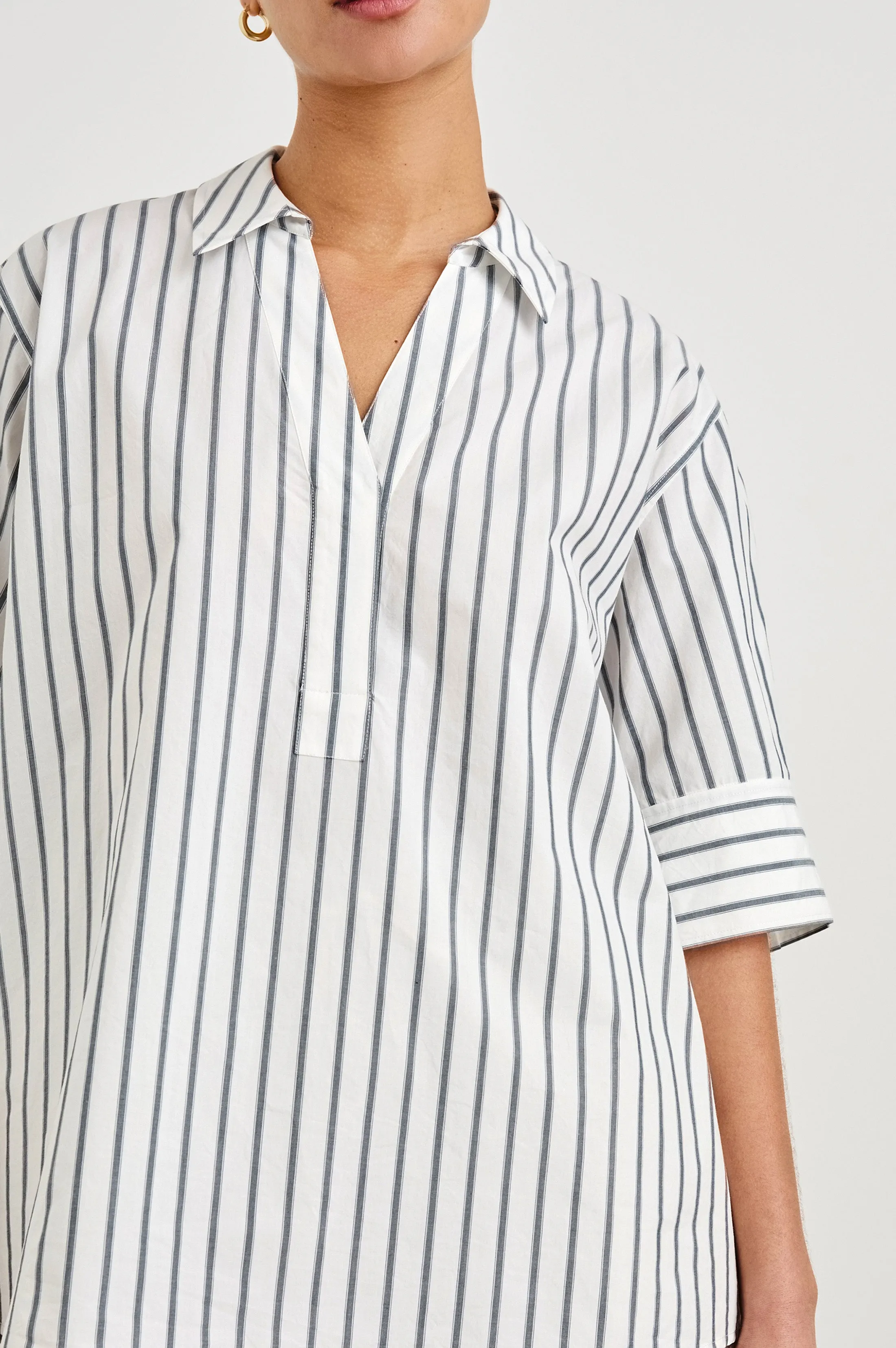 JUDA TOP - CHALK SLATE STRIPE sold by Rails product image thumbnail 2
