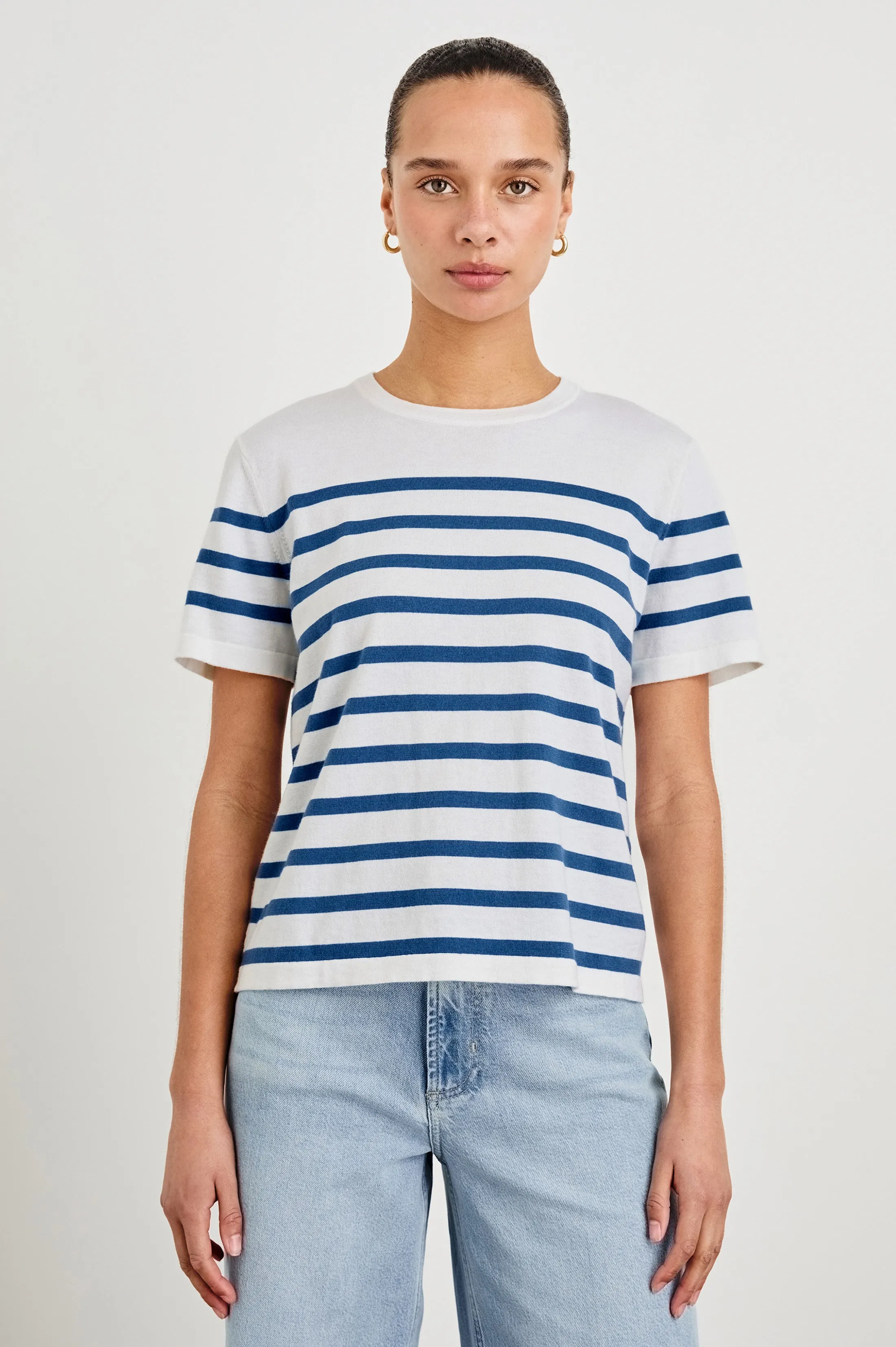 COTTON CASHMERE T-SHIRT - SAILOR STRIPE sold by Rails product image thumbnail 4