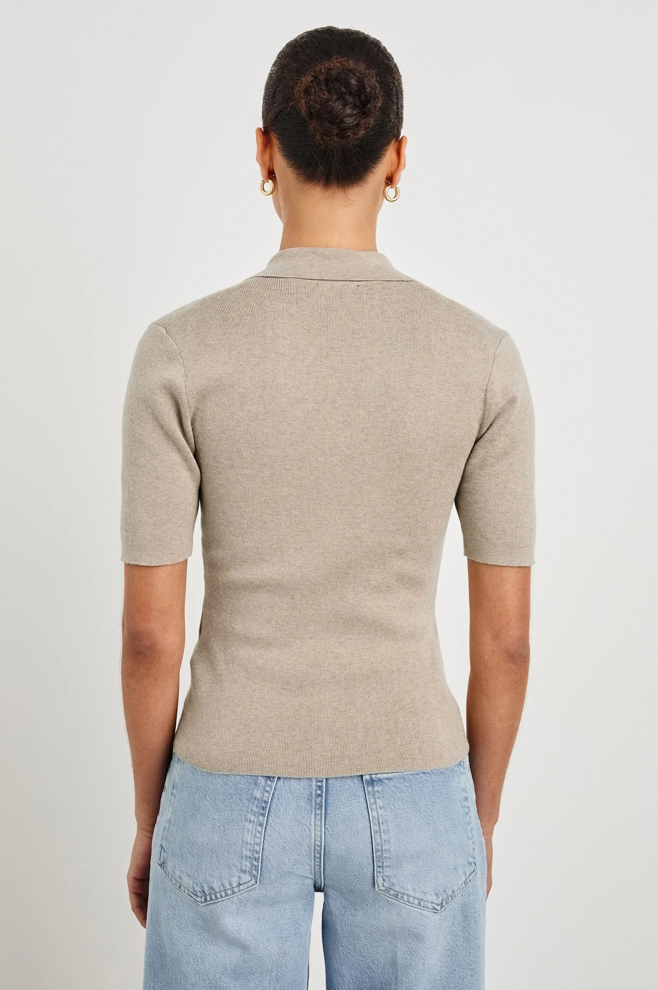 COURT POLO SHIRT - HEATHER OAT sold by Rails product image thumbnail 4