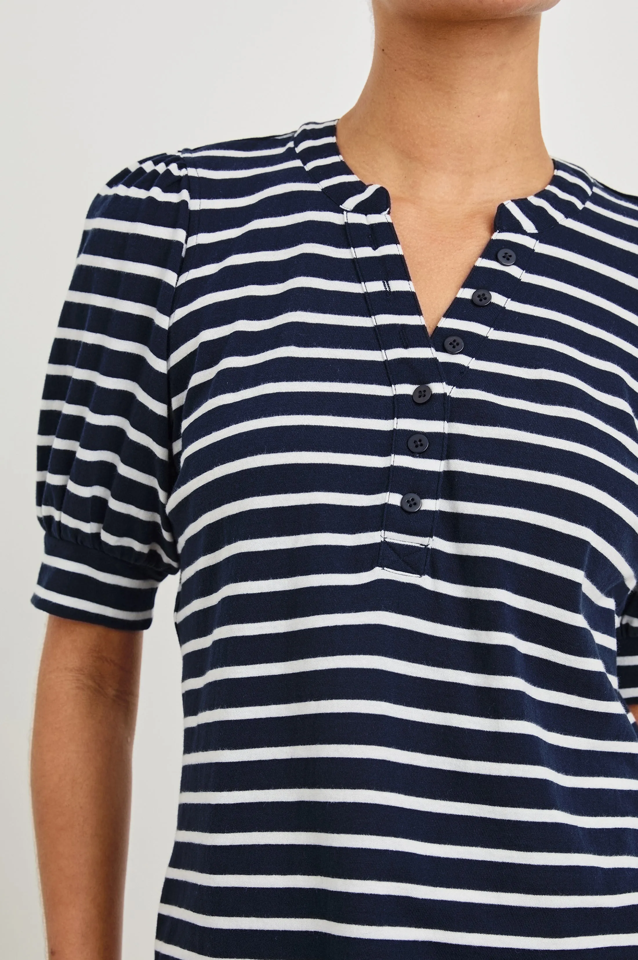 JEWEL TOP - NAVY IVORY STRIPE sold by Rails product image thumbnail 2
