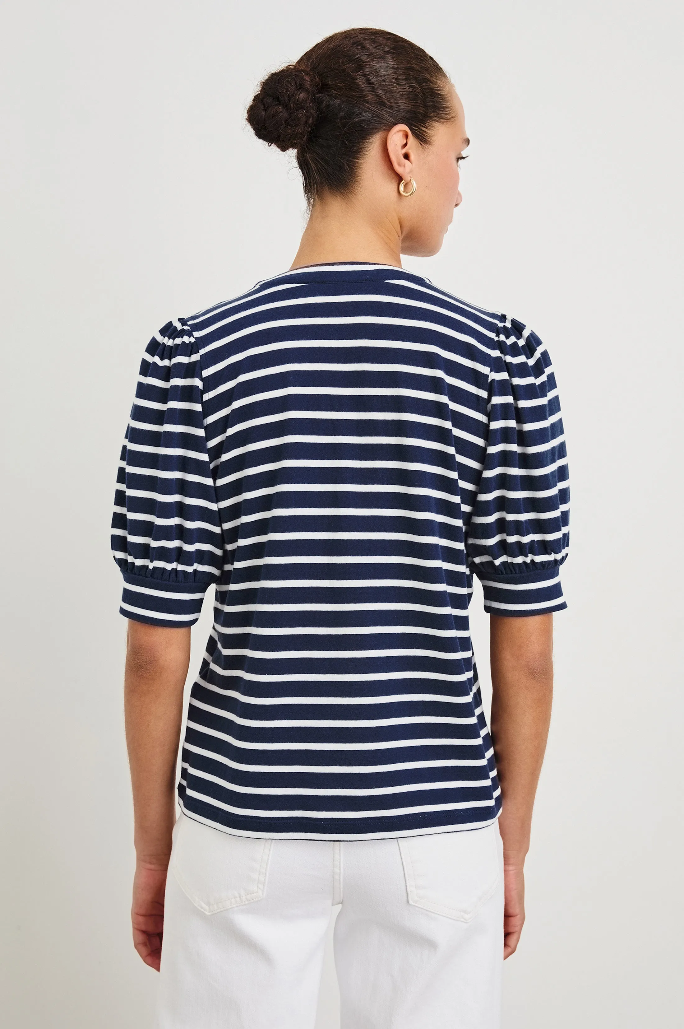 JEWEL TOP - NAVY IVORY STRIPE sold by Rails product image thumbnail 5