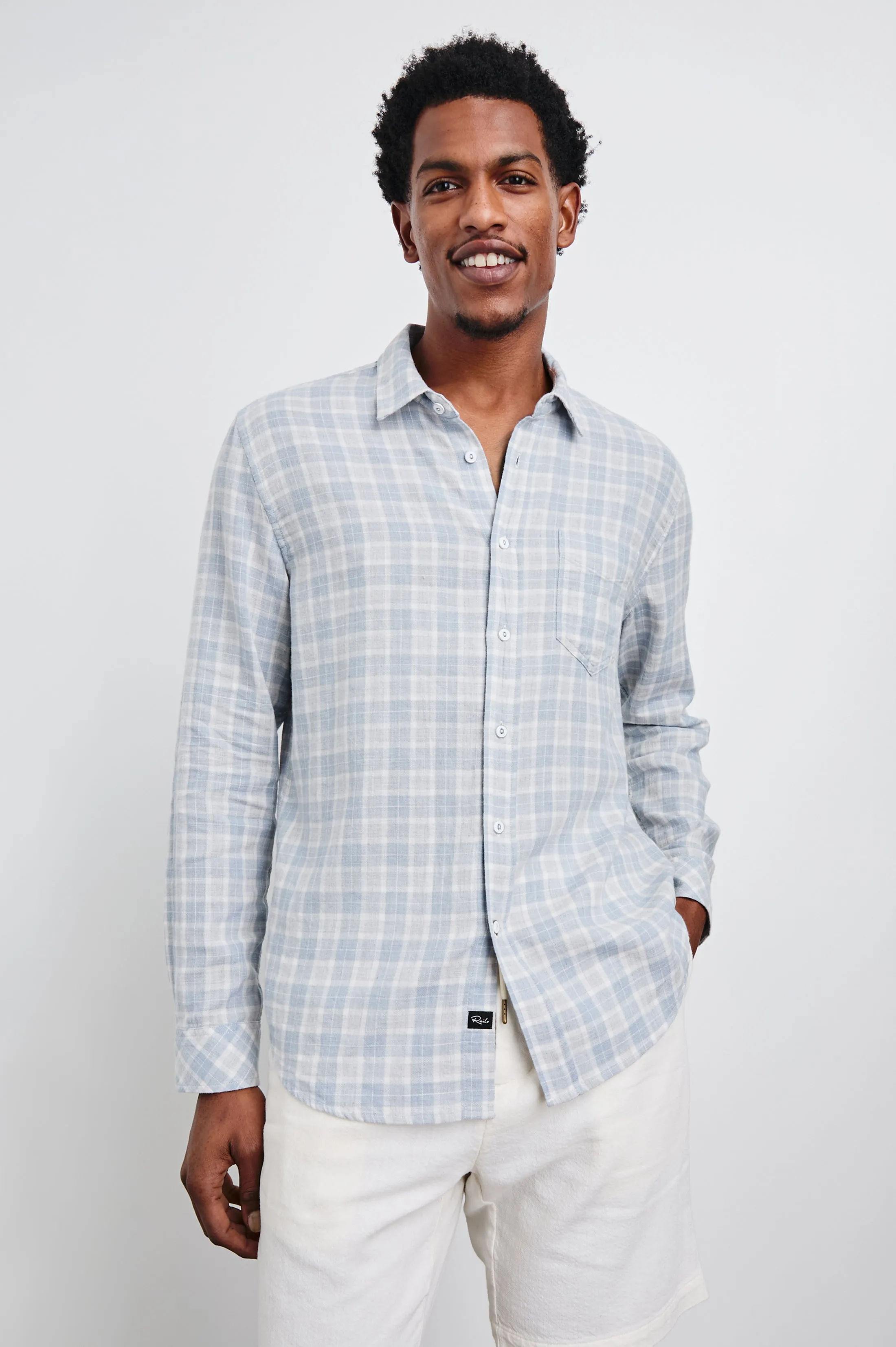WYATT SHIRT - GENTLE SHORE MELANGE sold by Rails product image thumbnail 4
