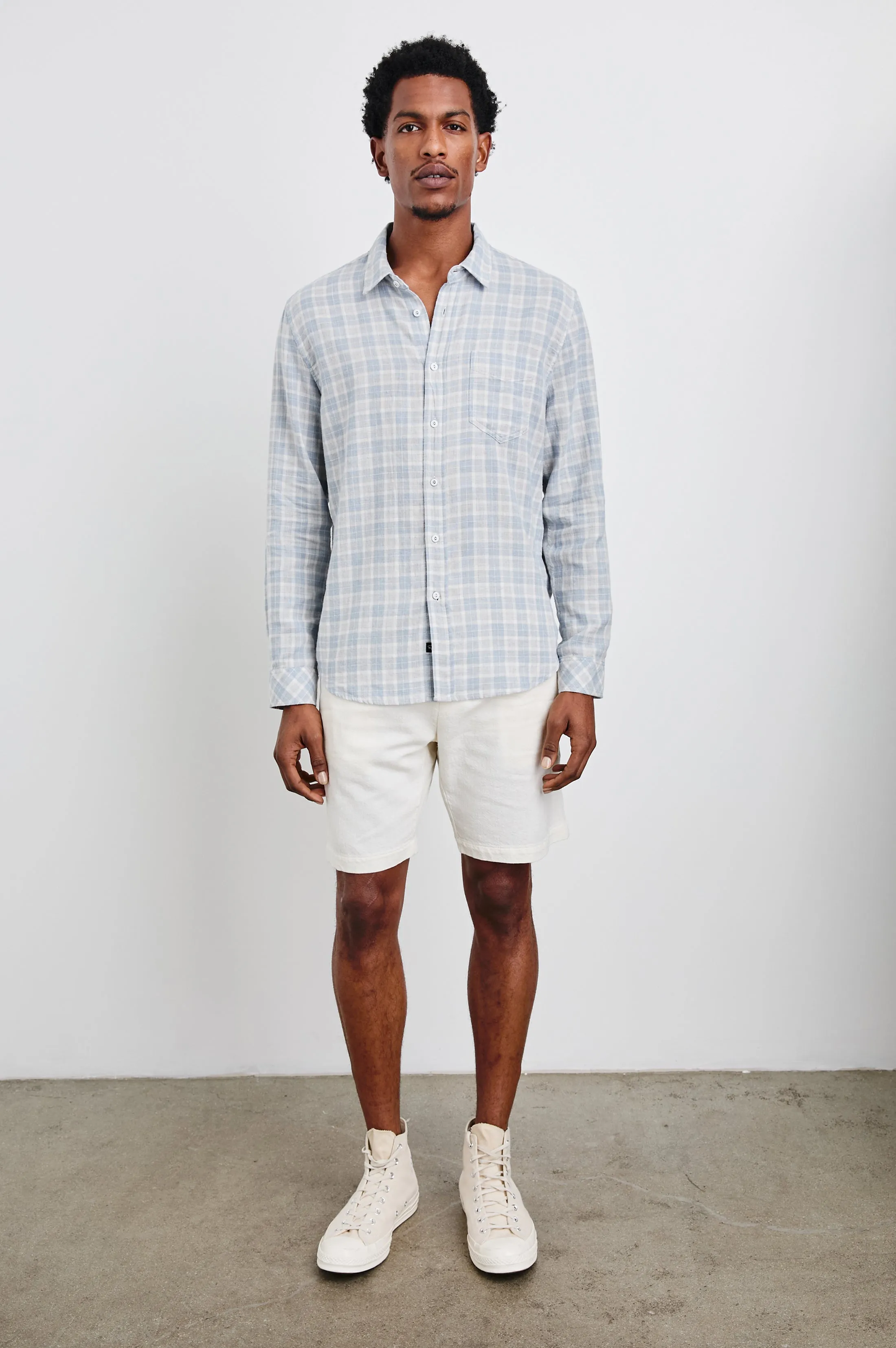 WYATT SHIRT - GENTLE SHORE MELANGE sold by Rails product image thumbnail 3