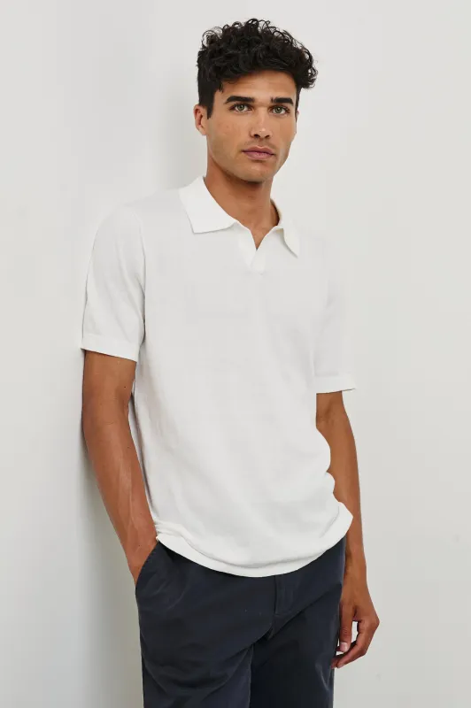 HAYDEN POLO SHIRT - WHITE sold by Rails