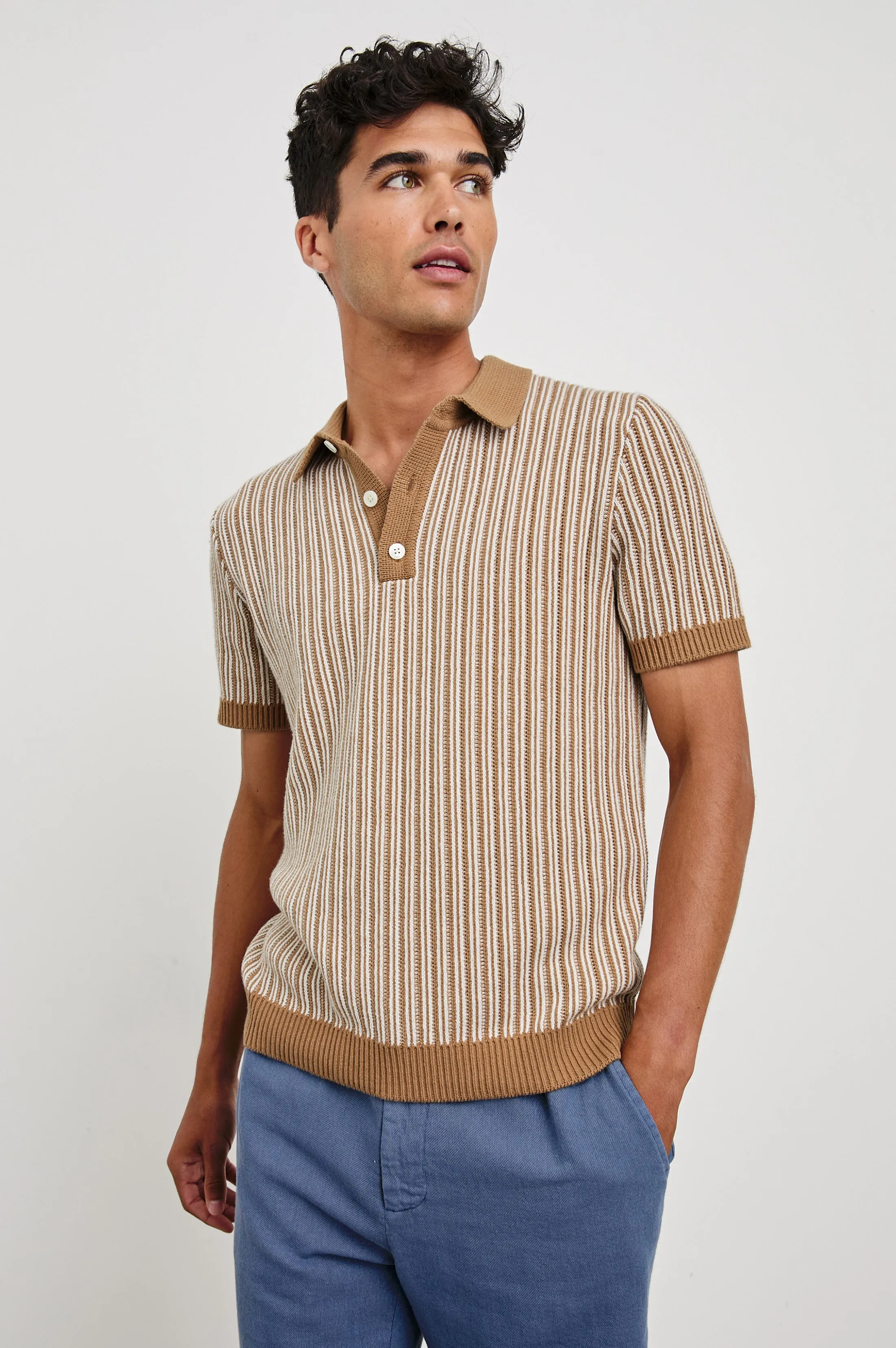 ROYCE POLO SHIRT - TAWNY WHITE sold by Rails product image thumbnail 5