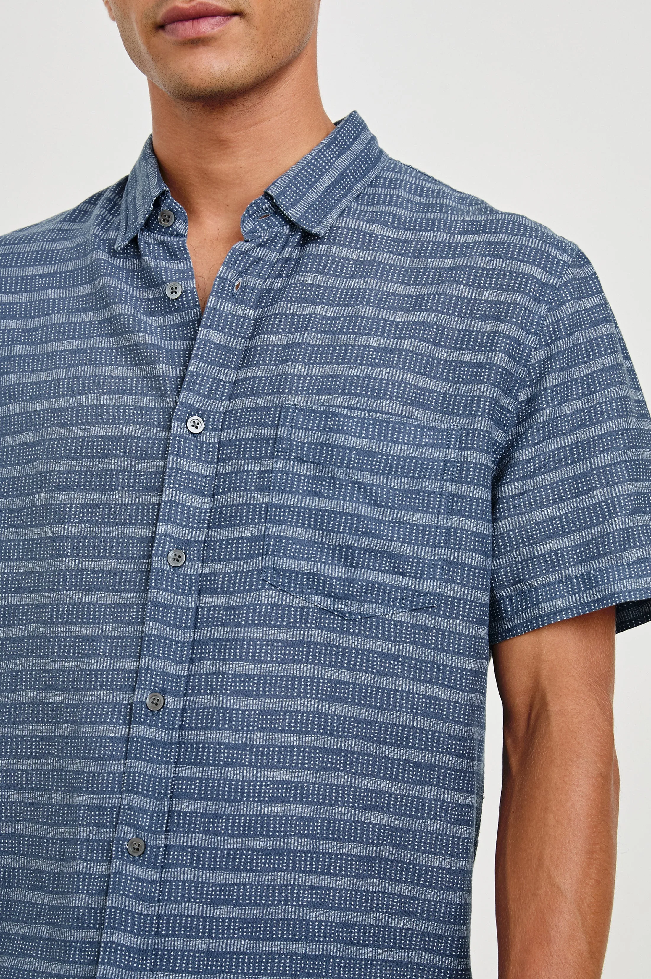 CARSON SHIRT - HOMESPUN BORDER BLUE sold by Rails product image thumbnail 2