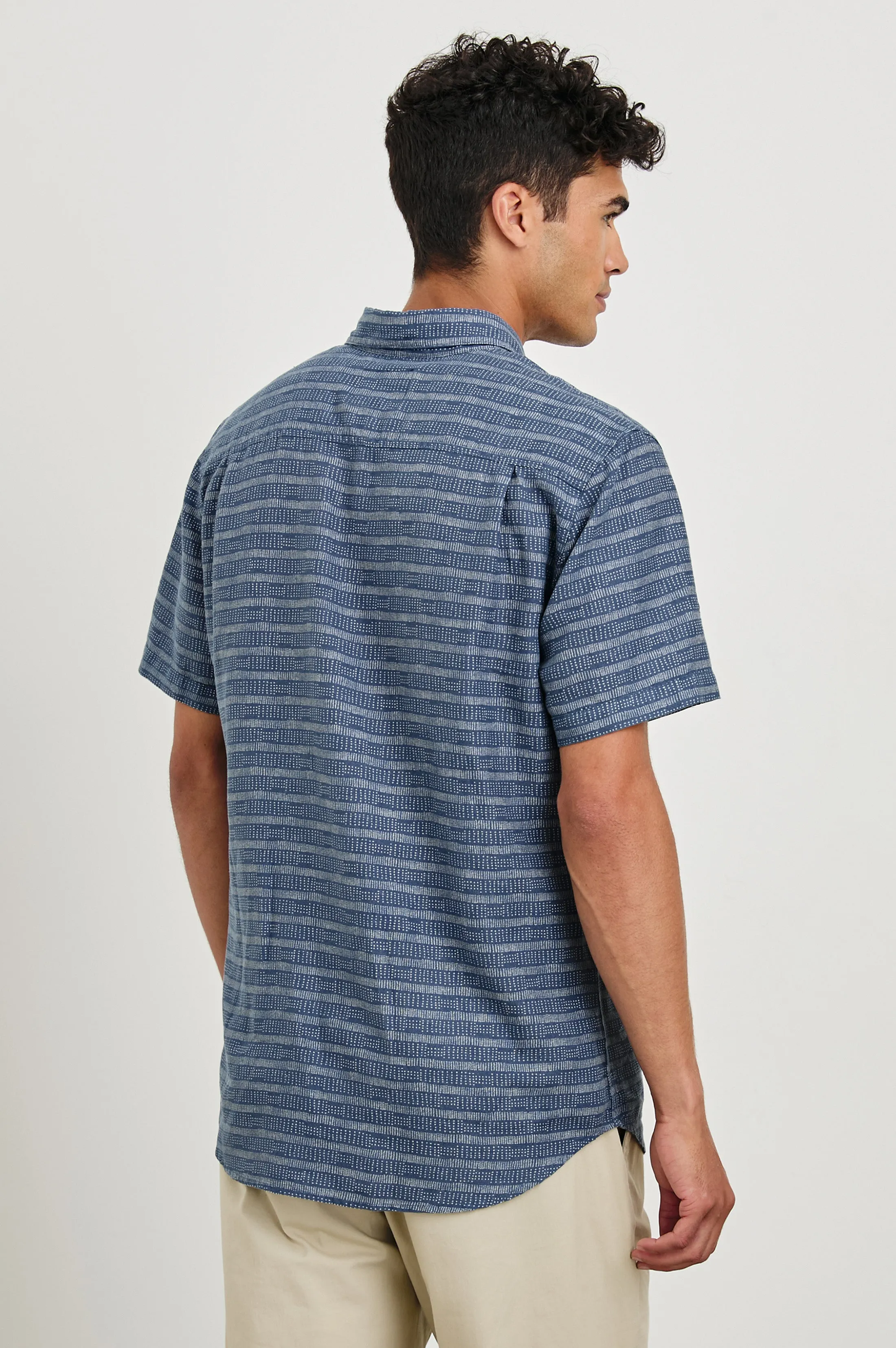 CARSON SHIRT - HOMESPUN BORDER BLUE sold by Rails product image thumbnail 5