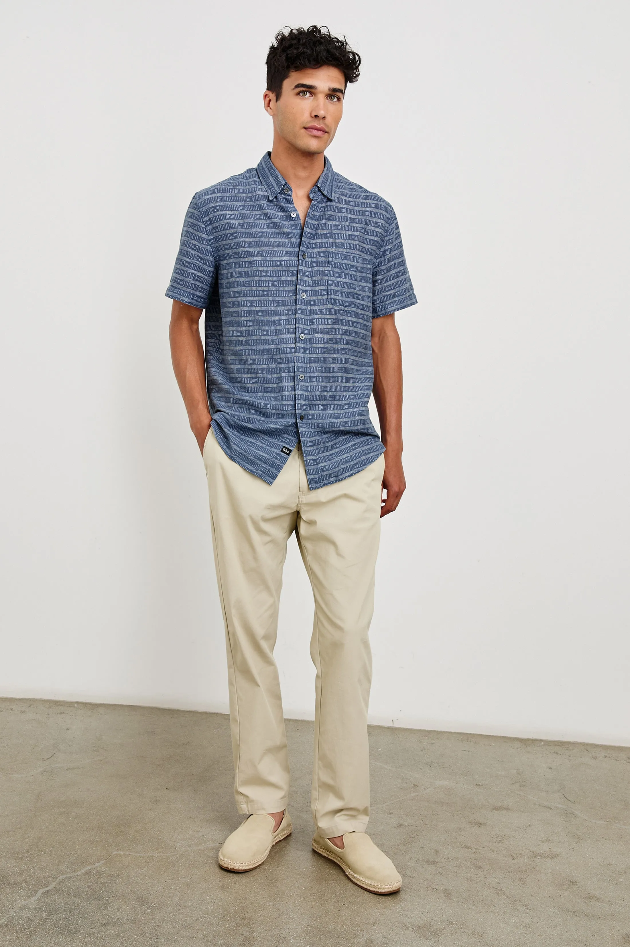 CARSON SHIRT - HOMESPUN BORDER BLUE sold by Rails product image thumbnail 3