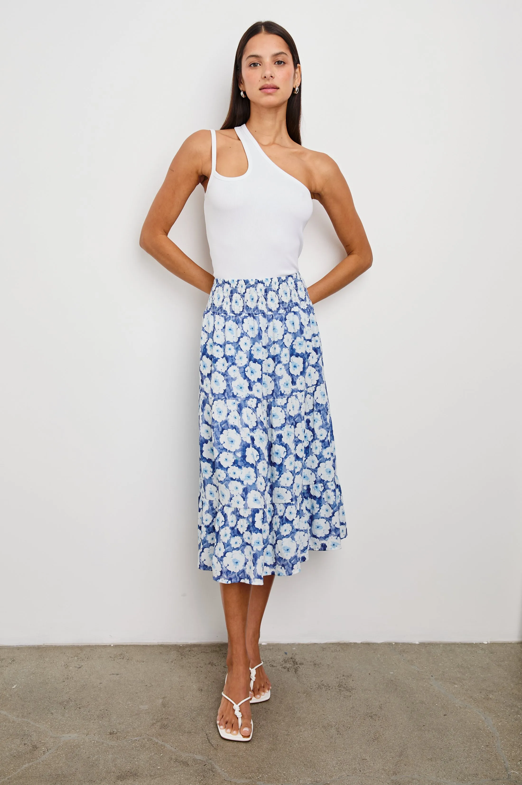 EDINA SKIRT - BLUE FLORAL sold by Rails product image thumbnail 3