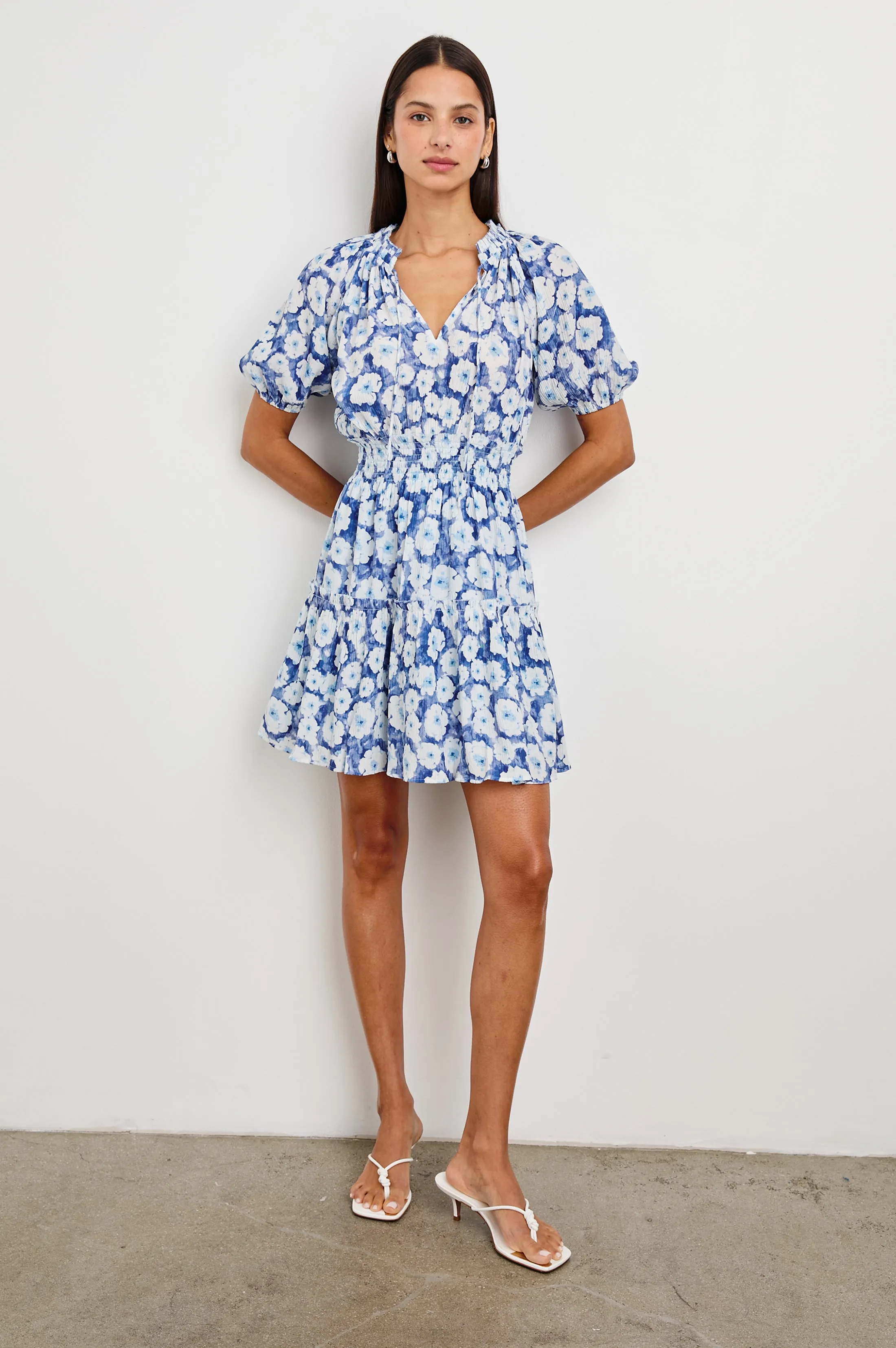 FIORELLA DRESS - BLUE FLORAL sold by Rails product image thumbnail 3