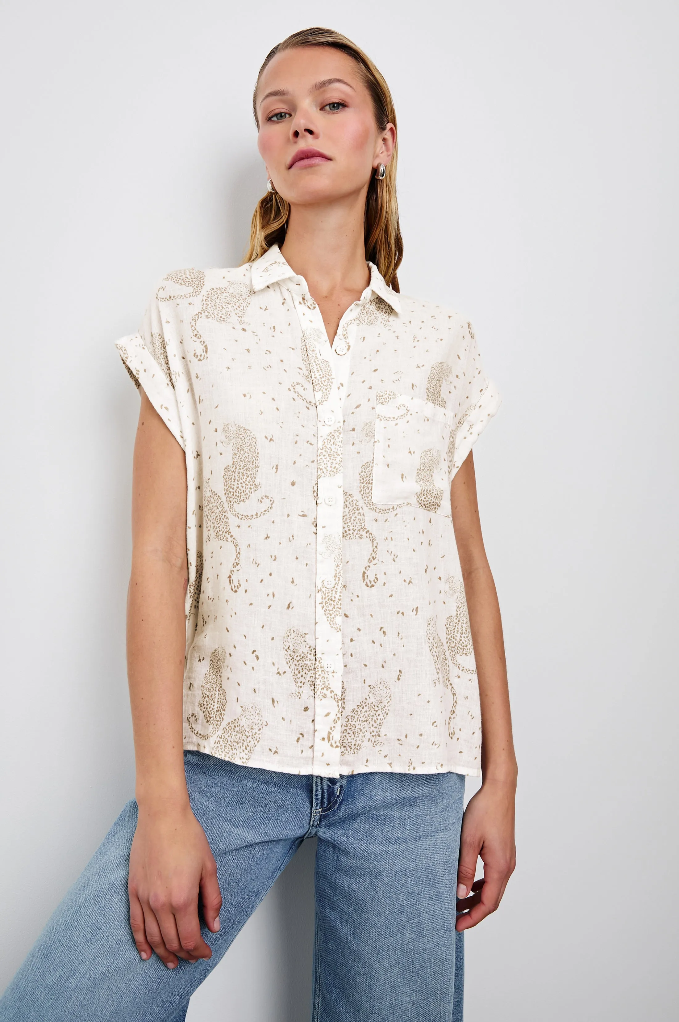 WHITNEY SHIRT - CHEETAH SPOTS sold by Rails product image thumbnail 3