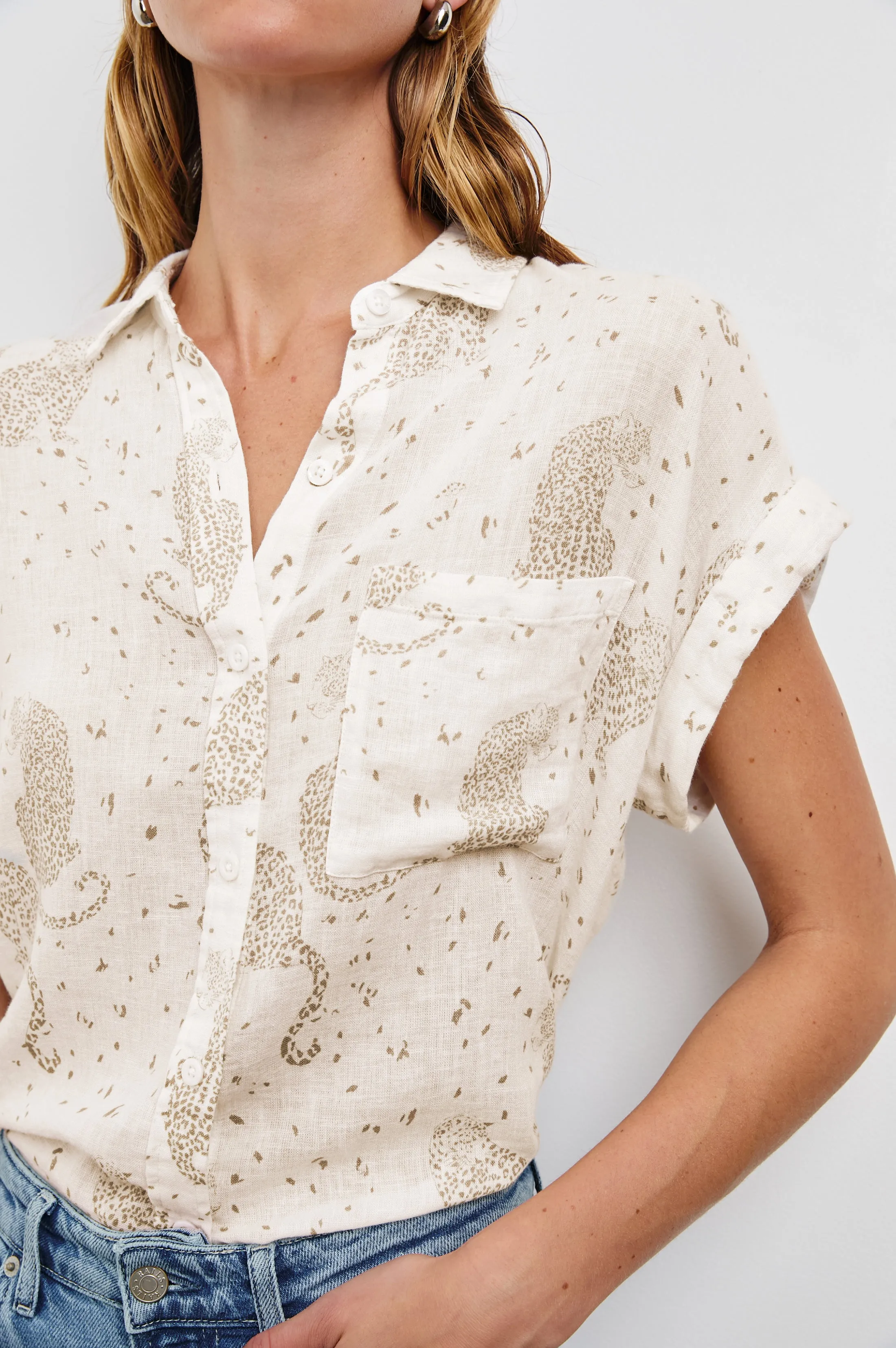 WHITNEY SHIRT - CHEETAH SPOTS sold by Rails product image thumbnail 2