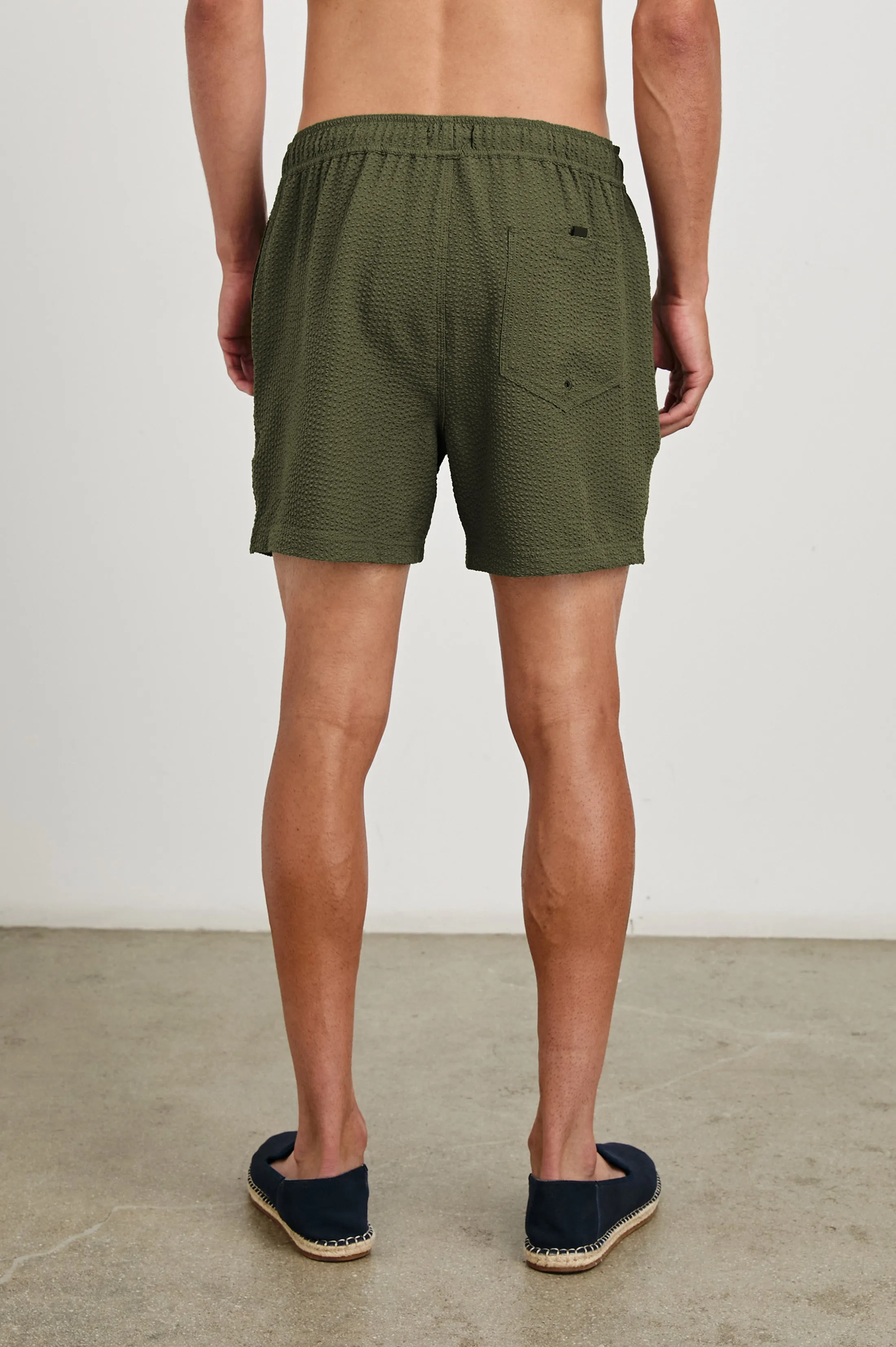 LA BREA SWIM SHORT - OLIVE SEERSUCKER sold by Rails product image thumbnail 5