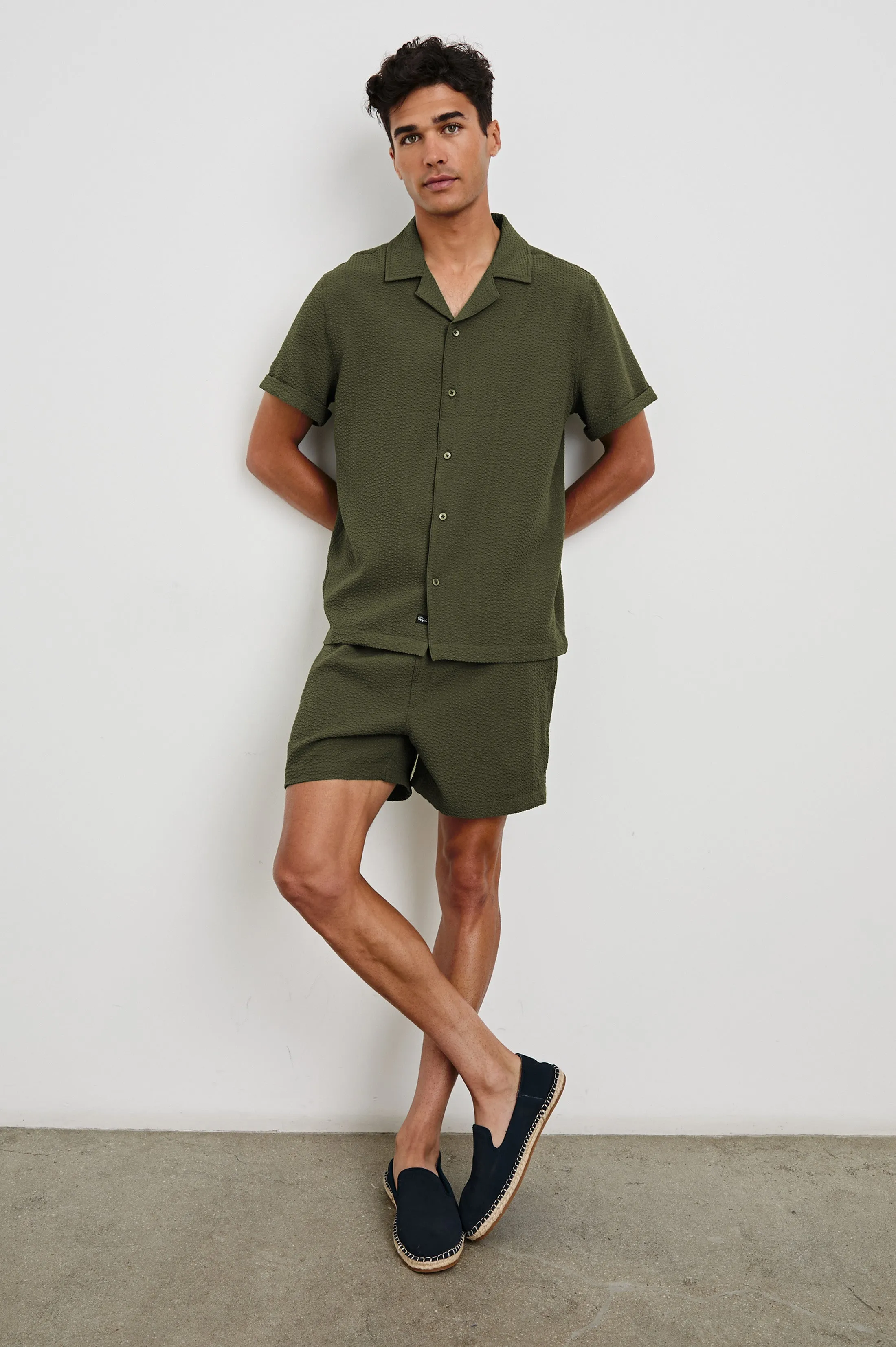 LA BREA SWIM SHORT - OLIVE SEERSUCKER sold by Rails product image thumbnail 3