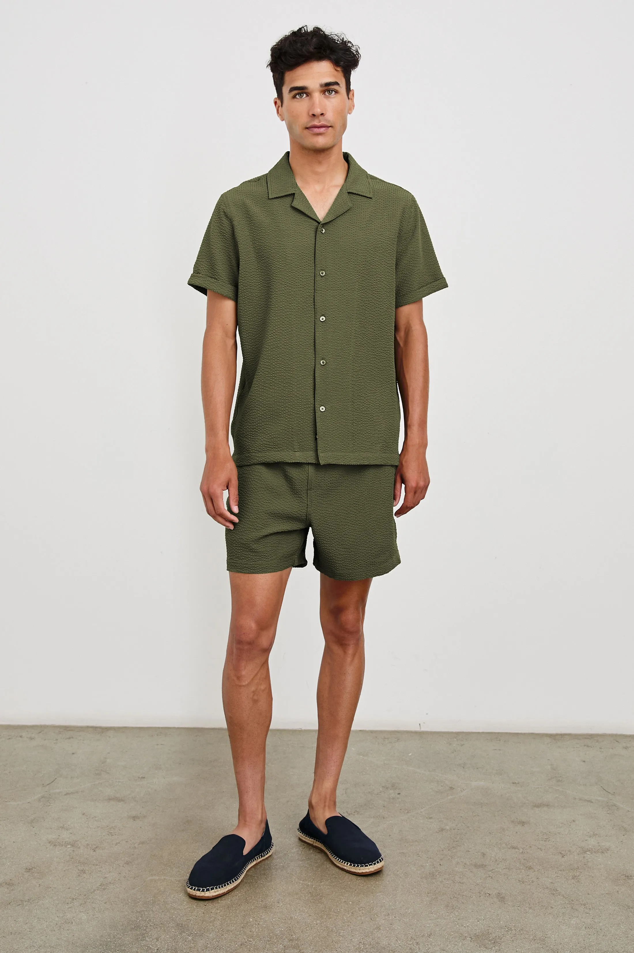 LA BREA SWIM SHORT - OLIVE SEERSUCKER sold by Rails product image thumbnail 4