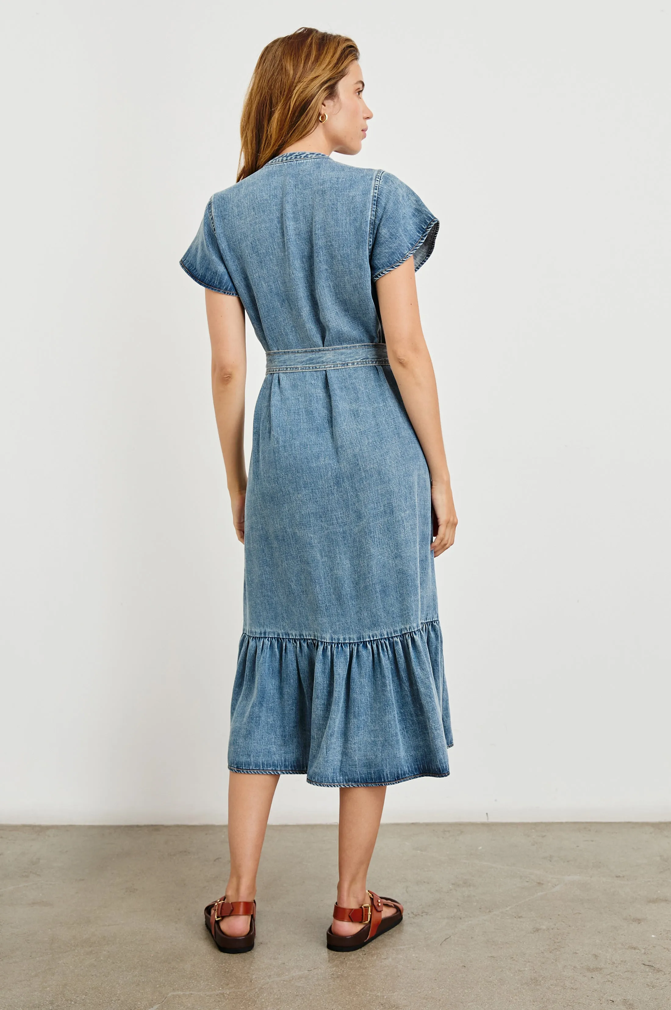 KAHLO DRESS - MID BLUE sold by Rails product image thumbnail 5