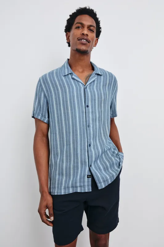 CAYMAN SHIRT - COASTAL BLUE STRIPE sold by Rails