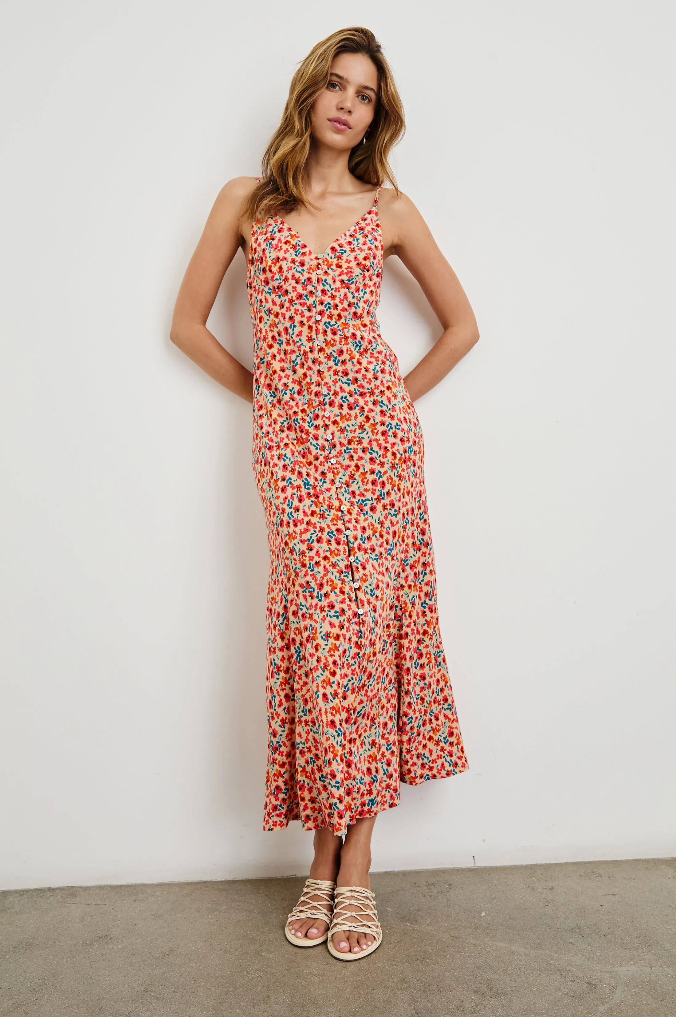 FLORIAN DRESS - RED POSY sold by Rails