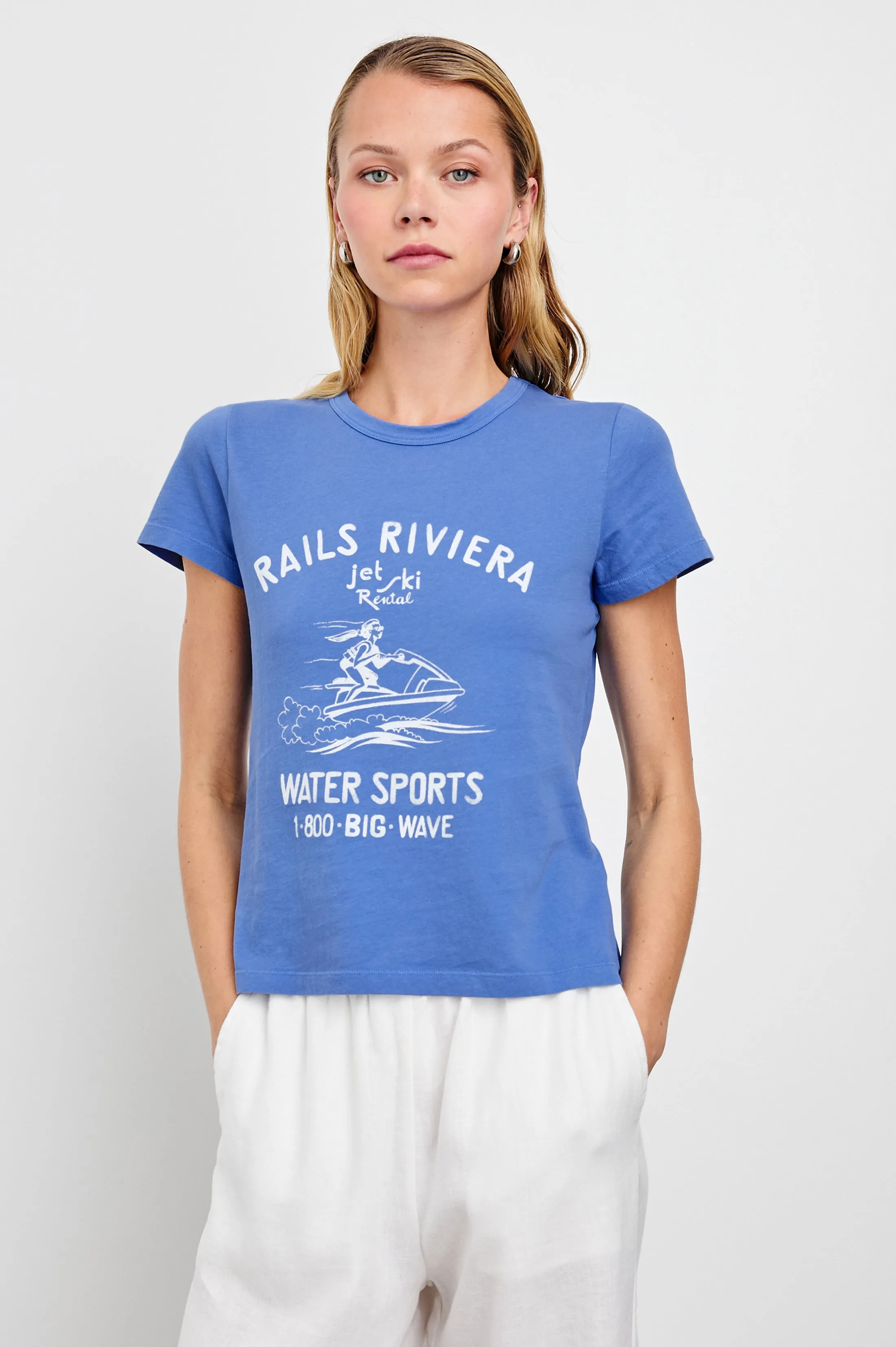 FITTED CREW T-SHIRT - RAILS RIVIERA sold by Rails