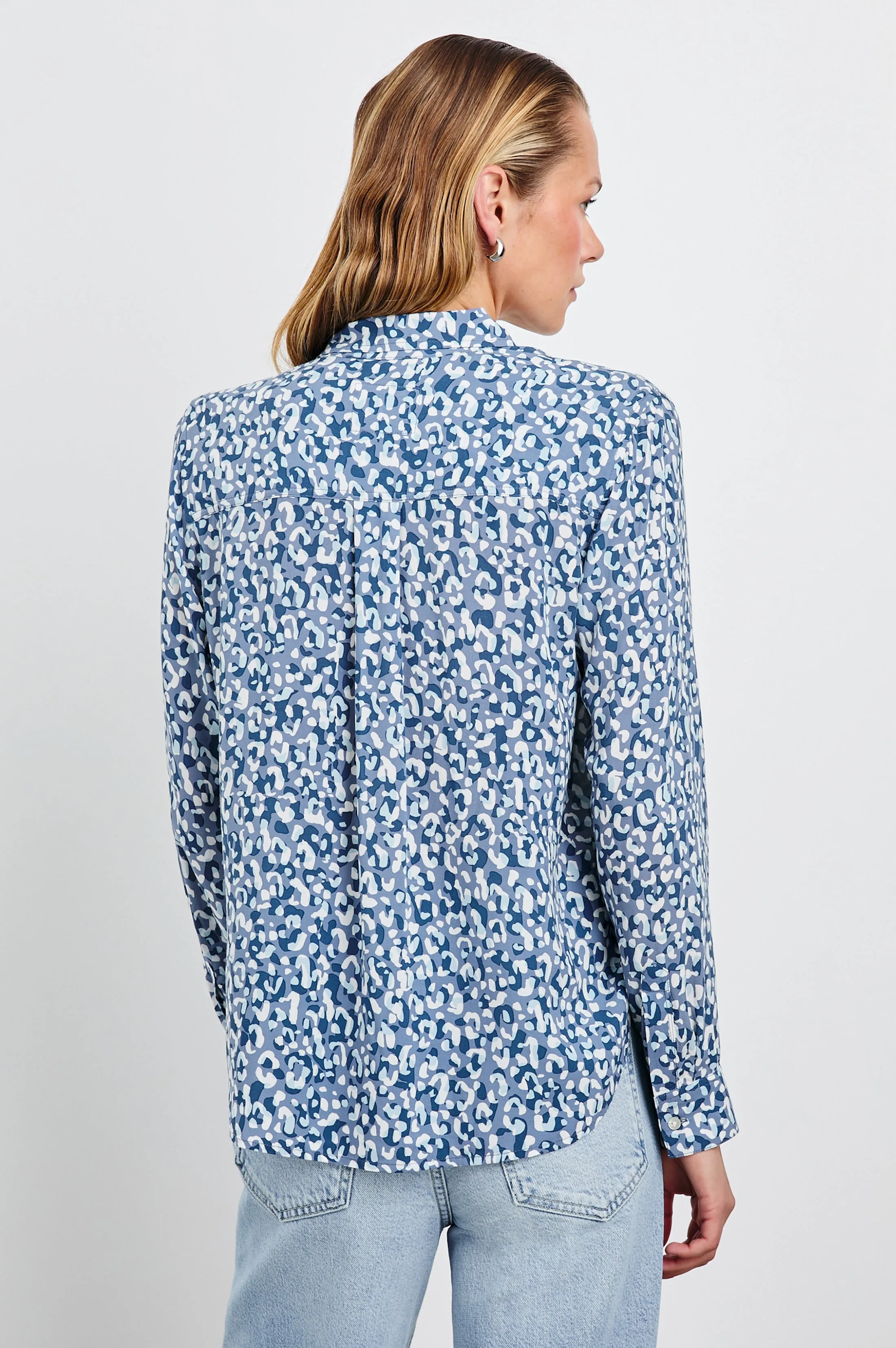 JOSEPHINE SHIRT - BLUE MIXED CHEETAH sold by Rails product image thumbnail 5