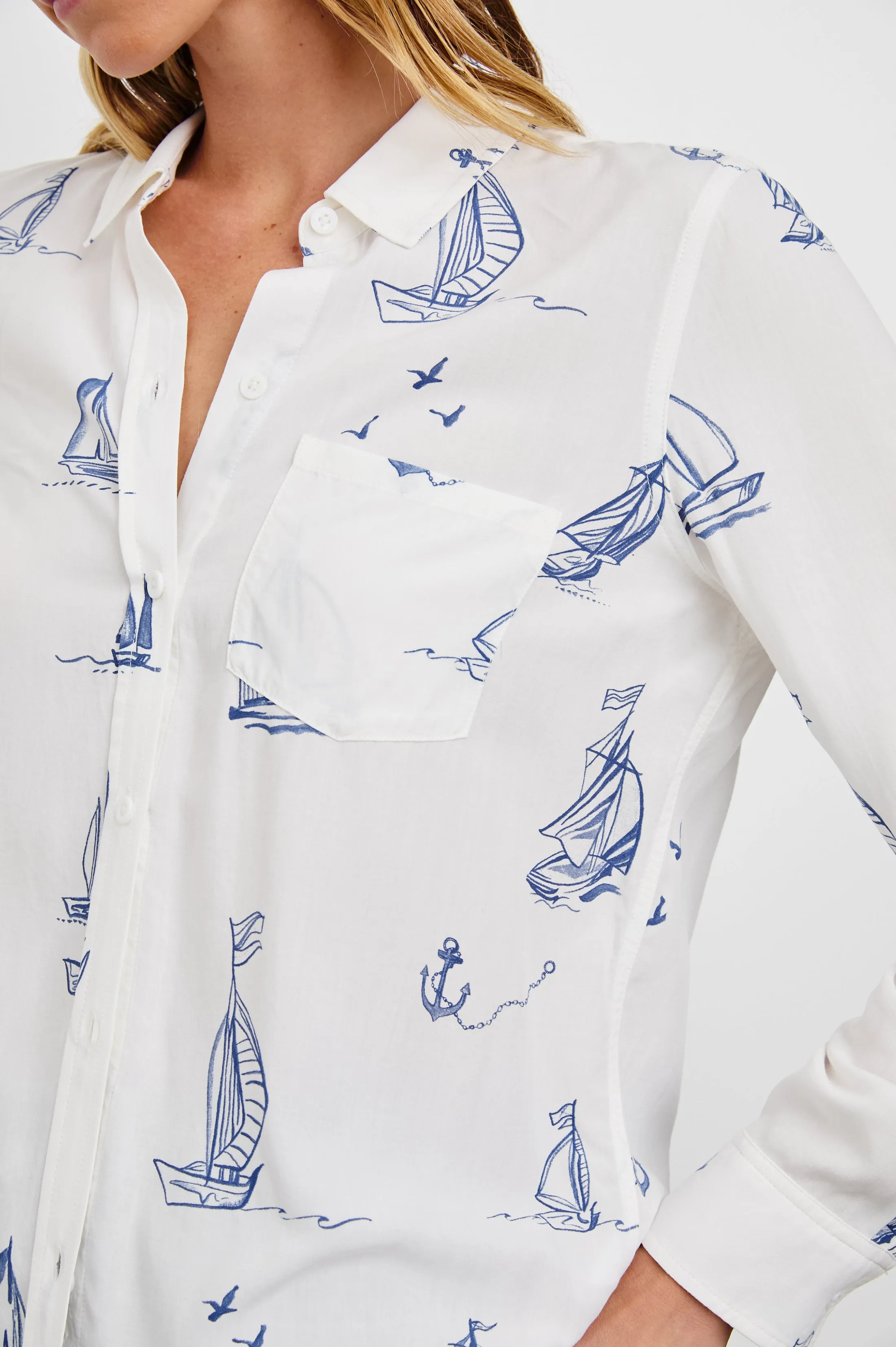 KATHRYN SHIRT - SAILBOATS sold by Rails product image thumbnail 2