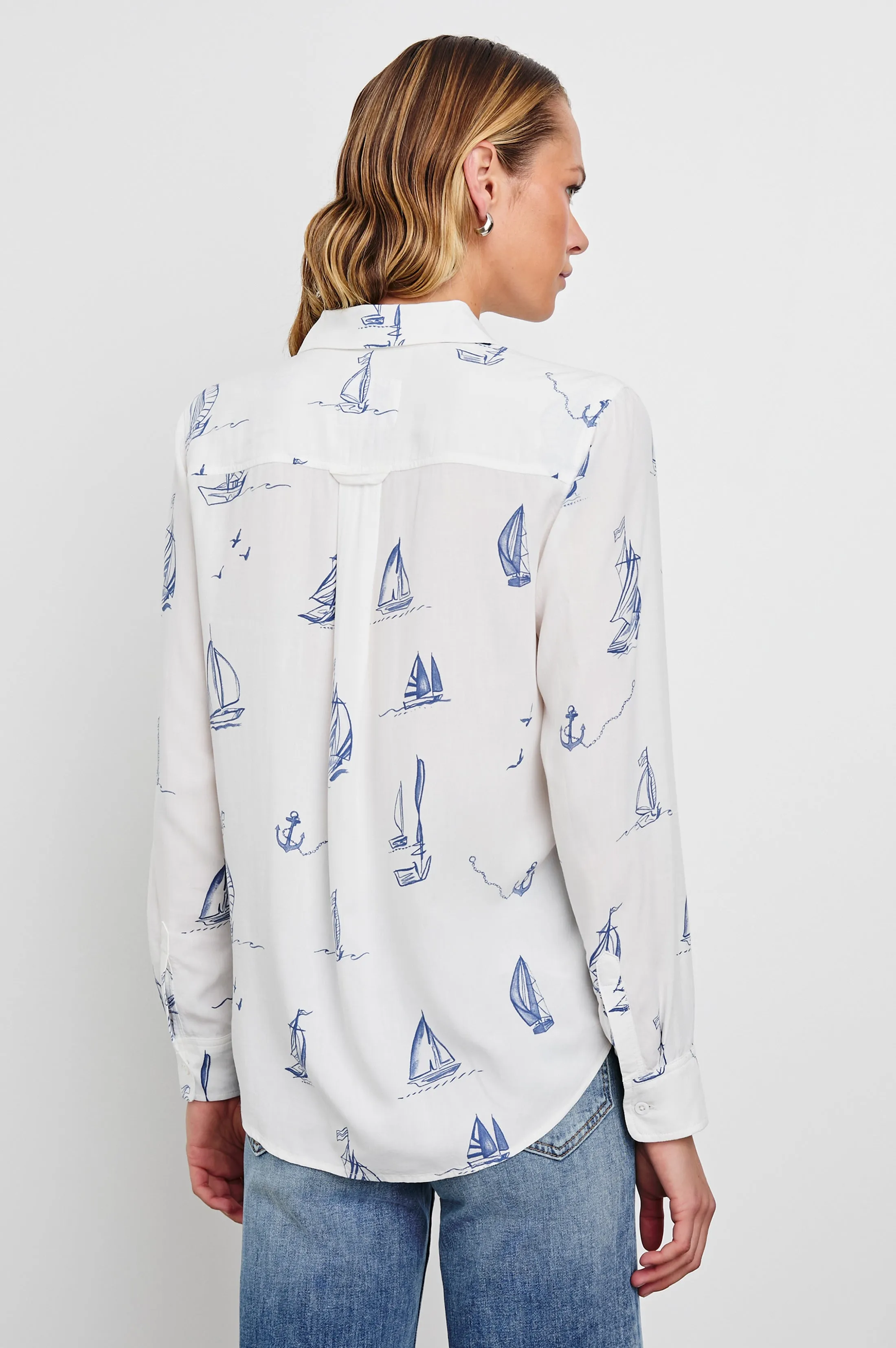 KATHRYN SHIRT - SAILBOATS sold by Rails product image thumbnail 5