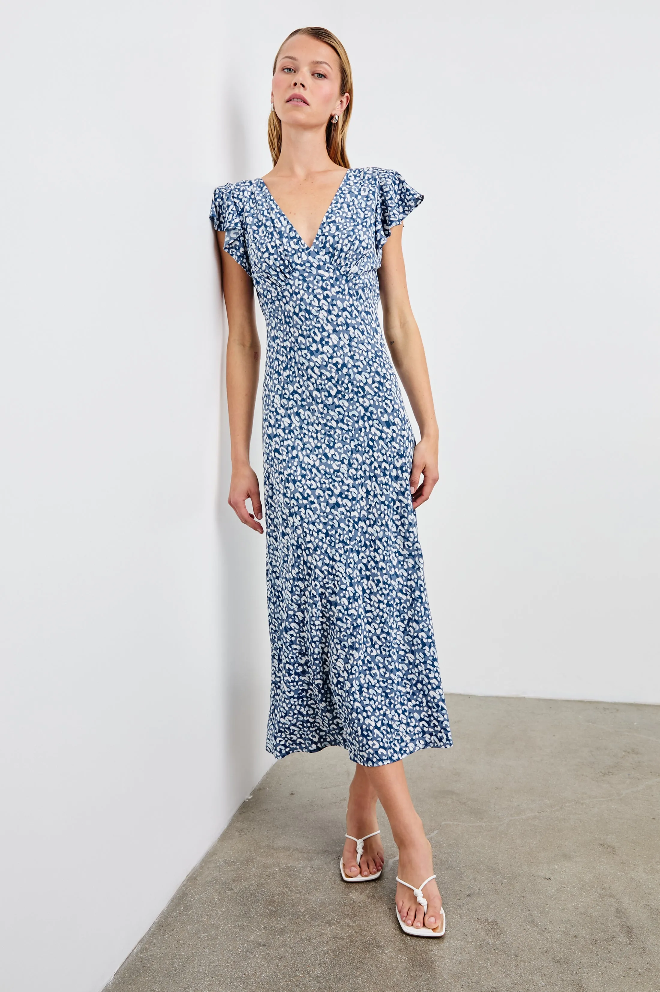 KENZ DRESS - BLUE MIXED CHEETAH sold by Rails product image thumbnail 3