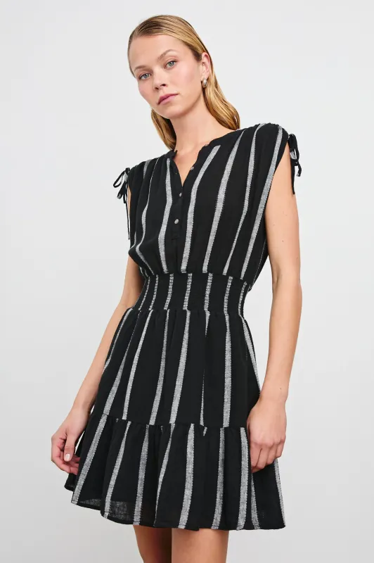 SAMINA DRESS - ASH LENO STRIPE sold by Rails