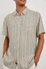 CARSON SHIRT - ALMOND MAUVE STRIPE sold by Rails
