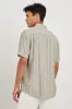 CARSON SHIRT - ALMOND MAUVE STRIPE sold by Rails