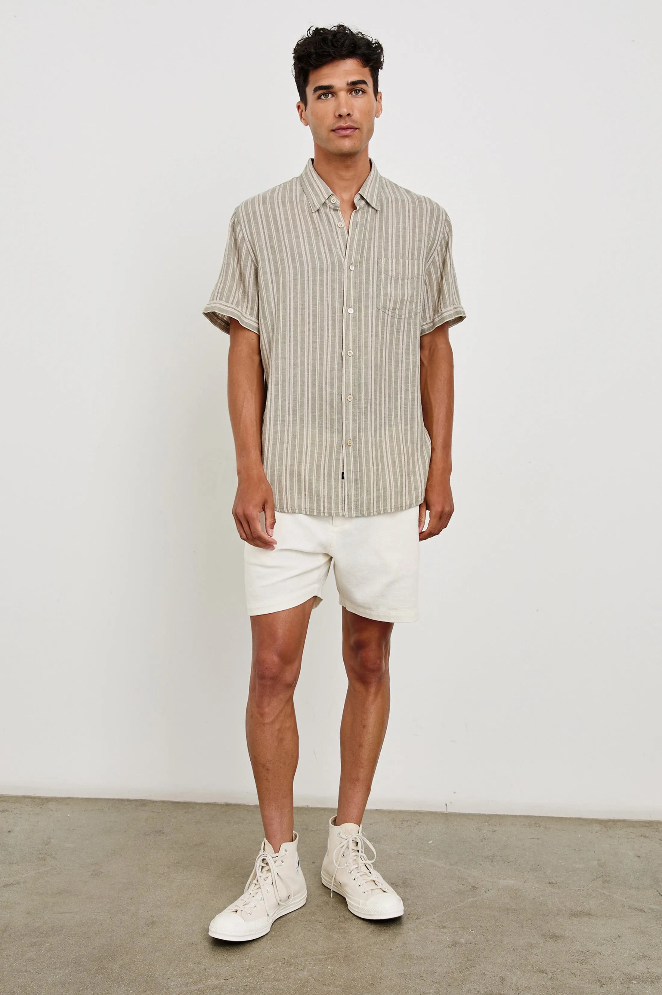 CARSON SHIRT - ALMOND MAUVE STRIPE sold by Rails product image thumbnail 3