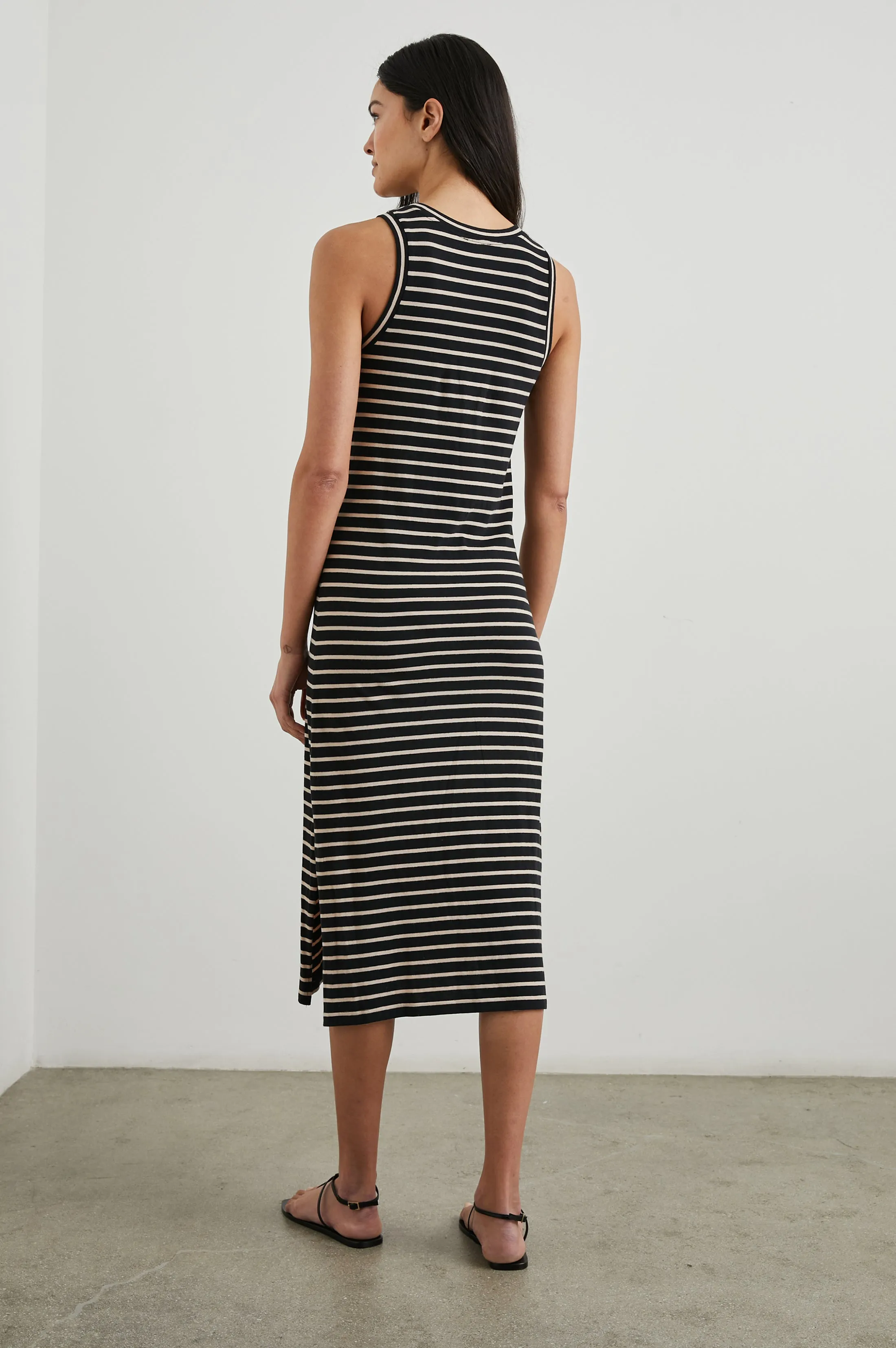 THE TANK DRESS - BLACK IVORY STRIPE sold by Rails product image thumbnail 4