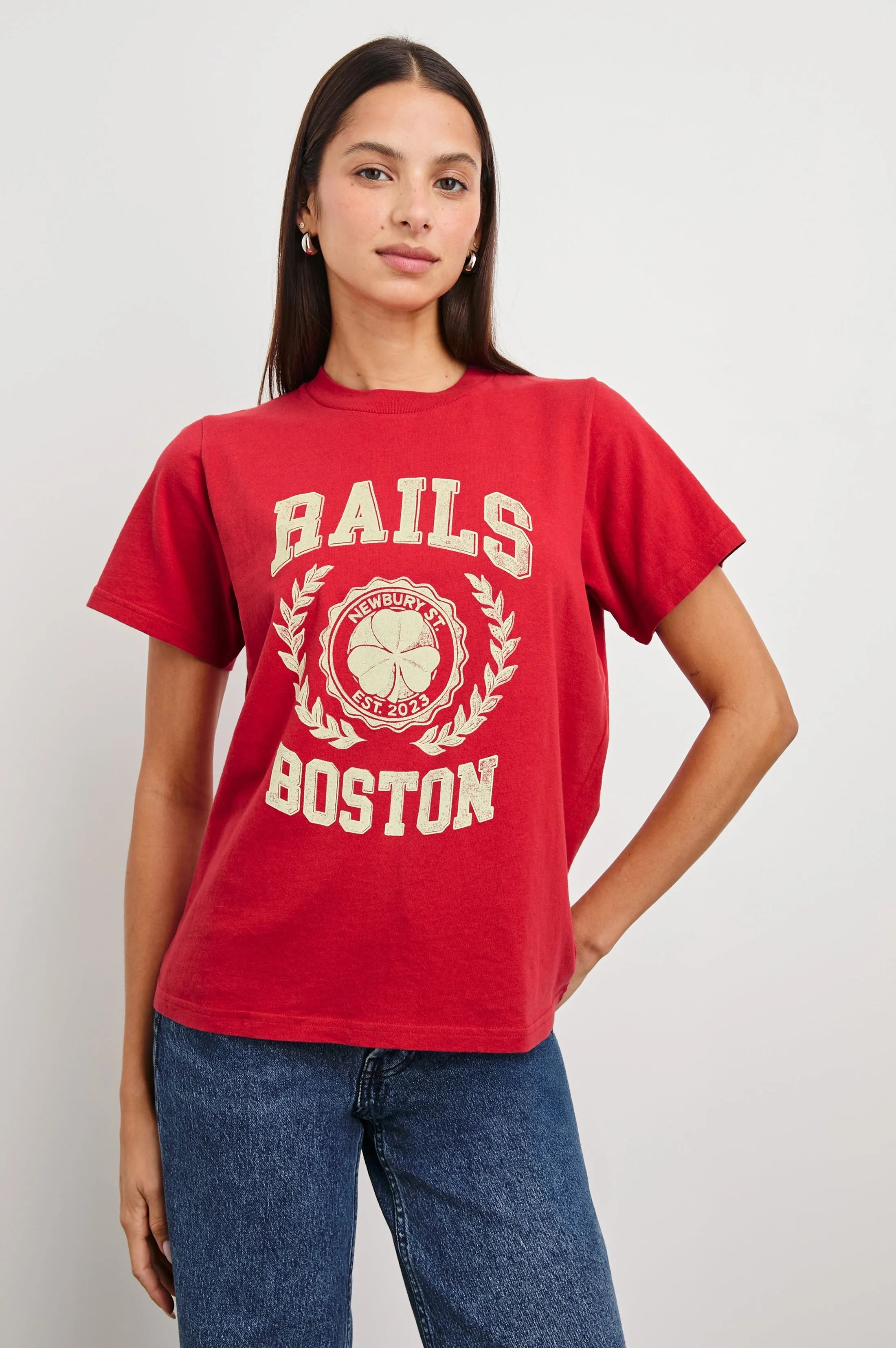 BOYFRIEND T-SHIRT - RAILS CRIMSON RED sold by Rails product image thumbnail 4