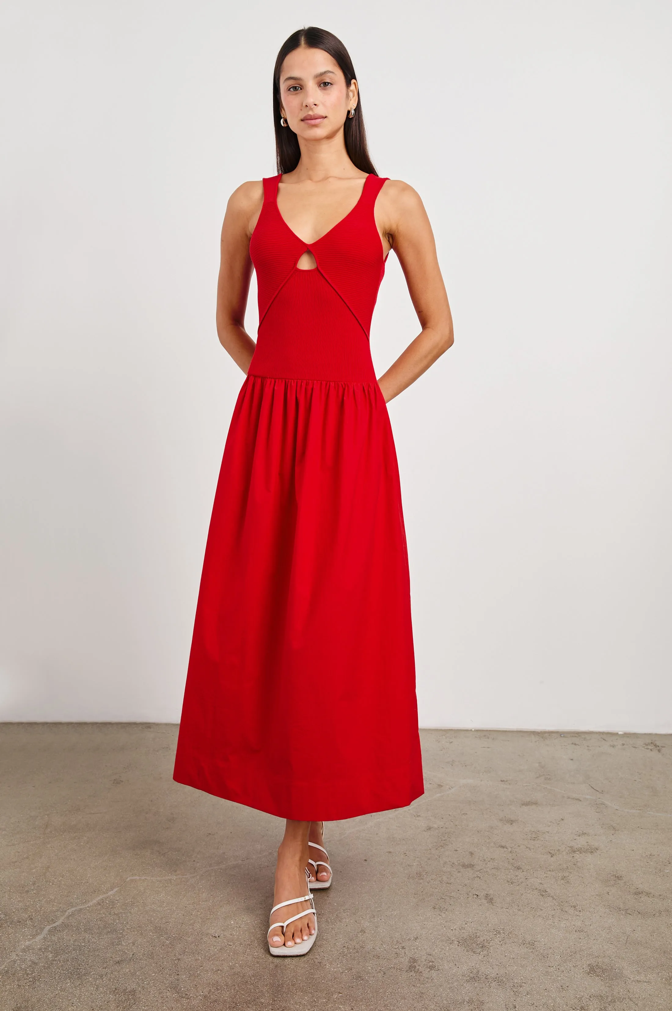 RAQUEL DRESS - CHERRY sold by Rails