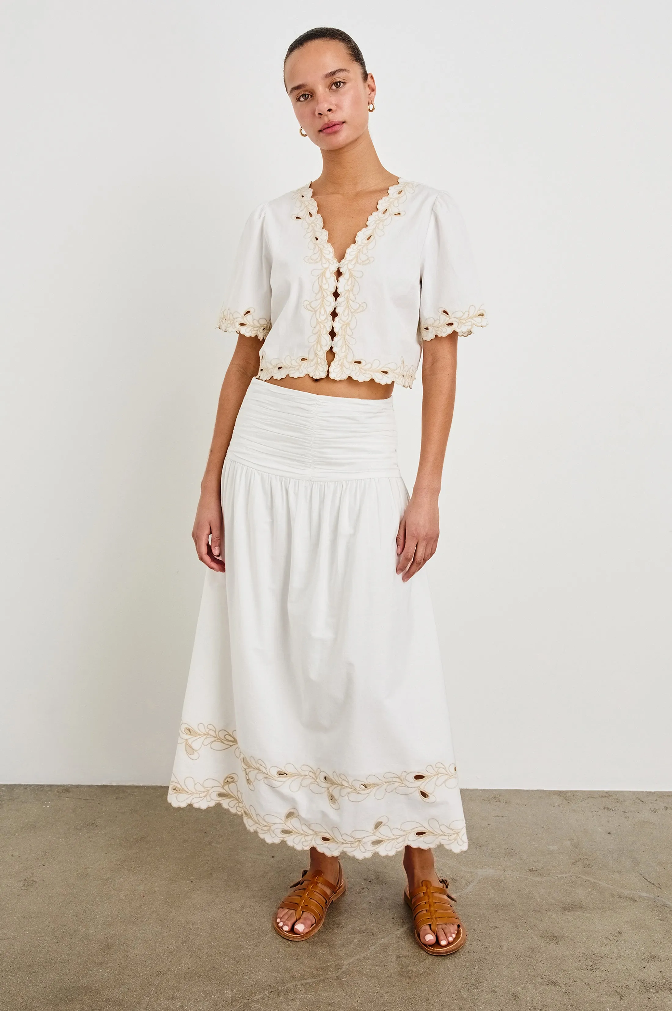 SOL SKIRT - WHITE sold by Rails product image thumbnail 3
