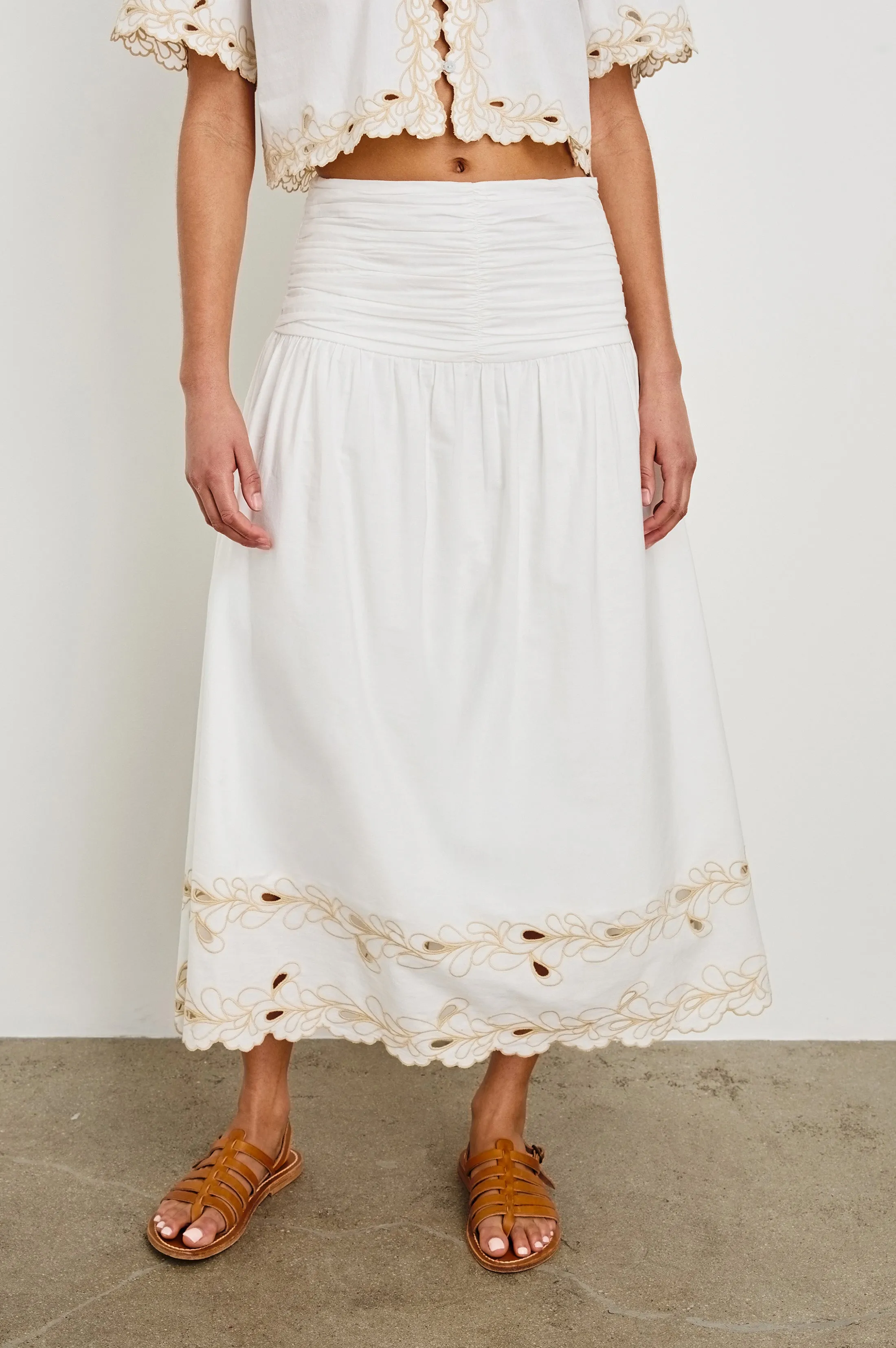 SOL SKIRT - WHITE sold by Rails