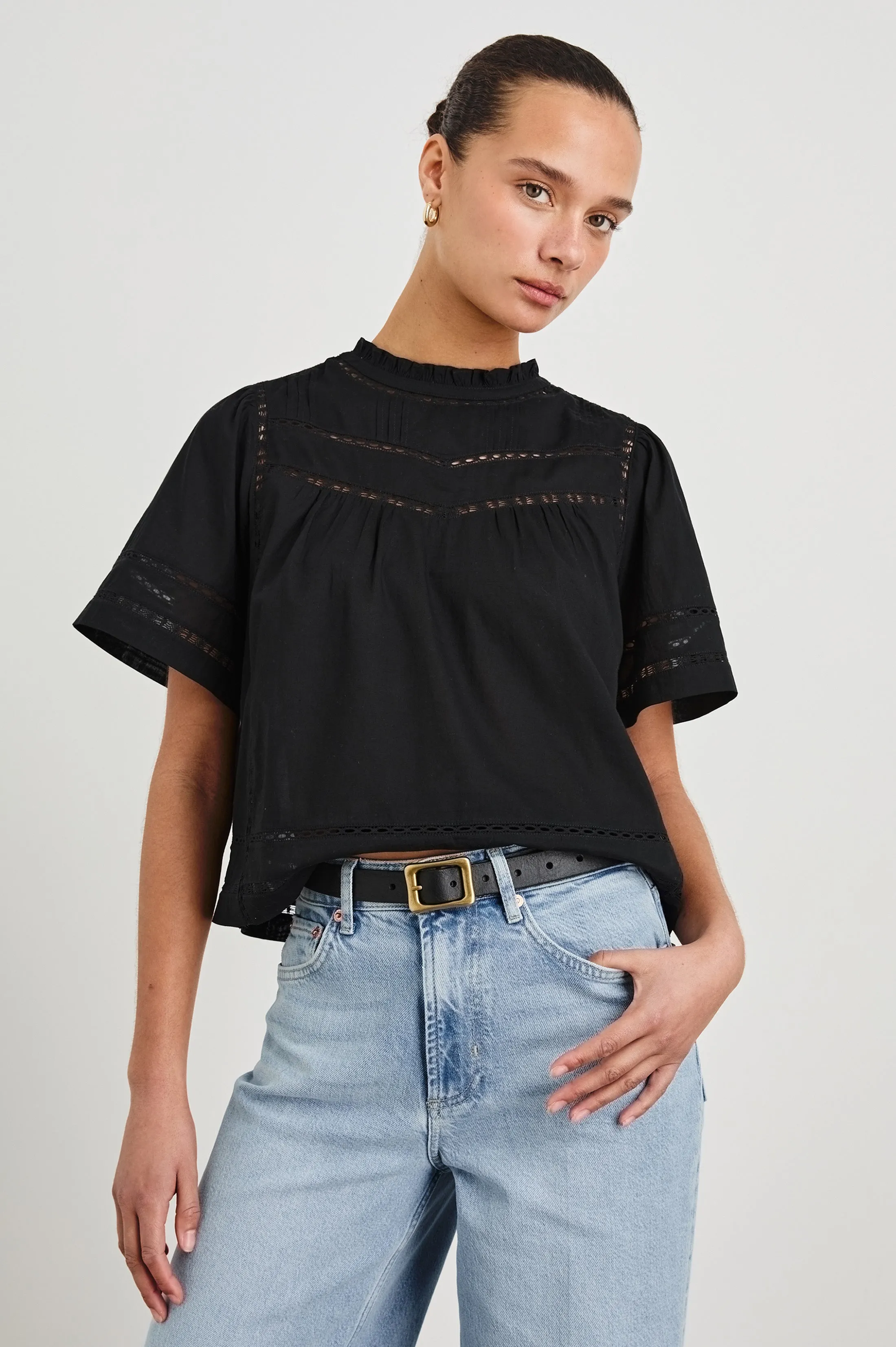 DAISY TOP - BLACK sold by Rails