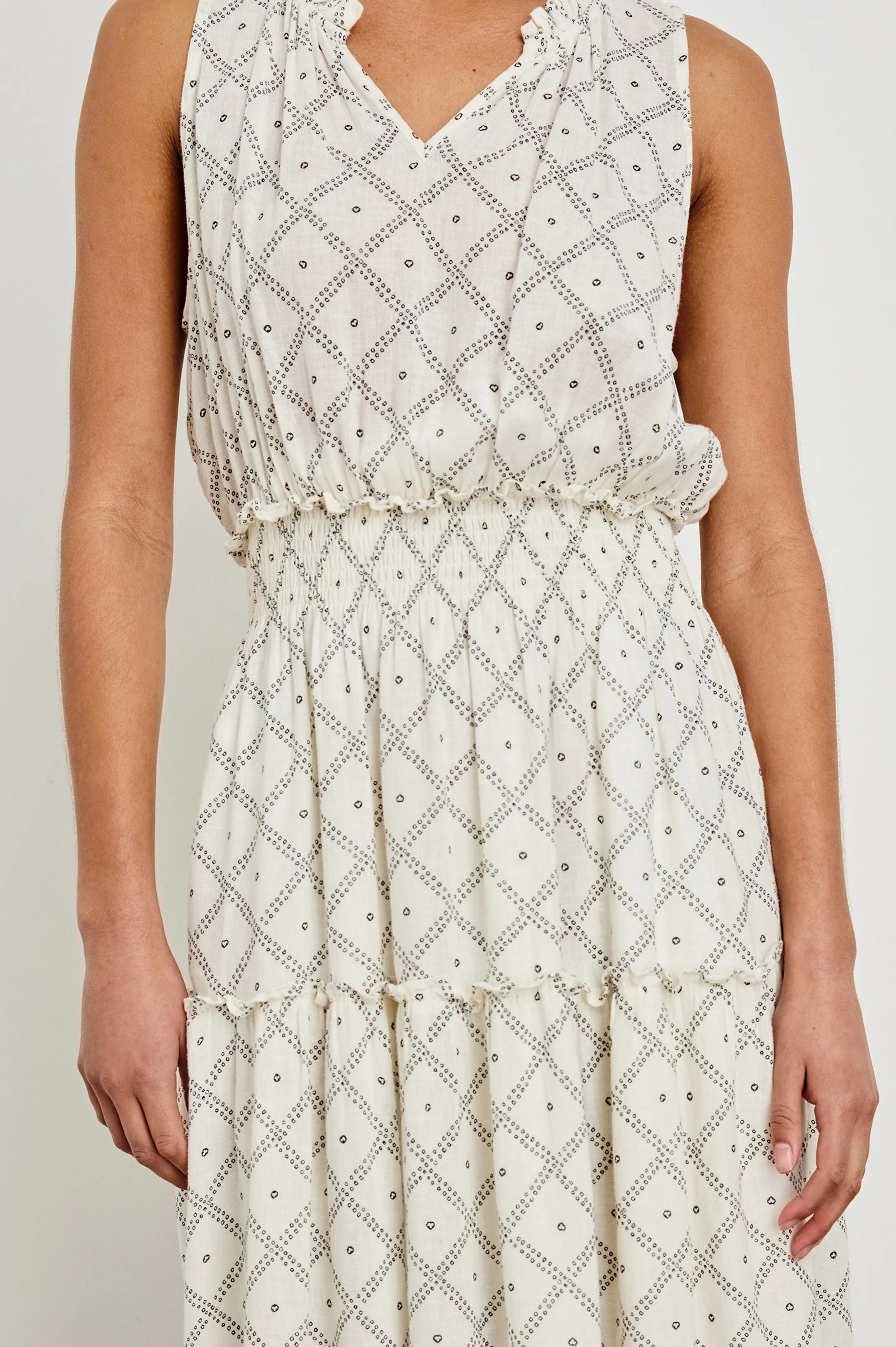 LOULOU DRESS - IVORY ZANZIBAR sold by Rails product image thumbnail 3