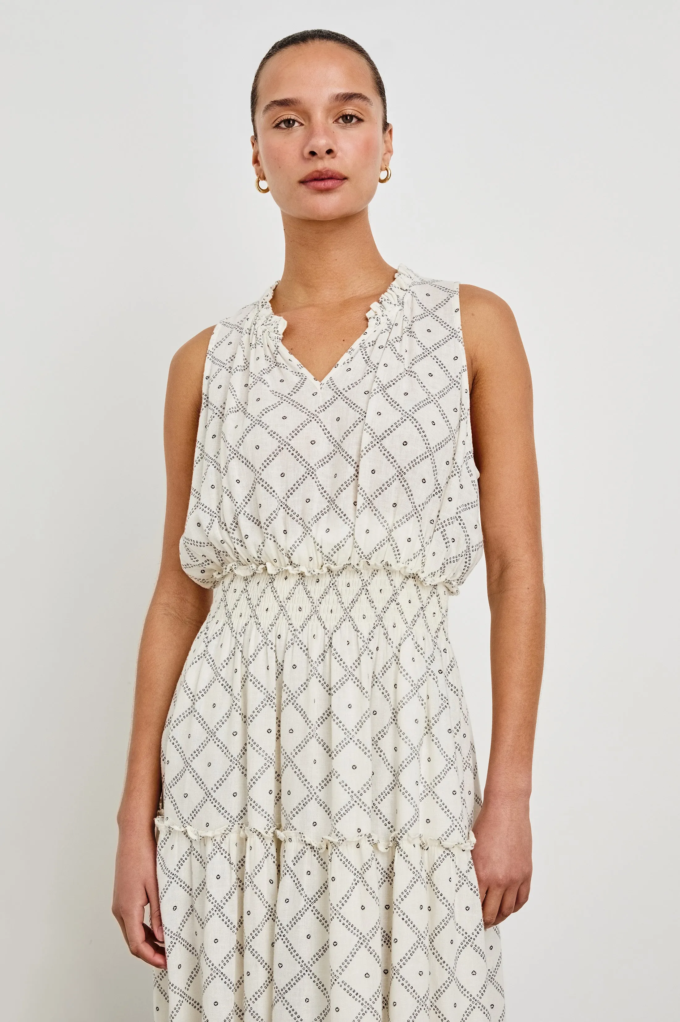 LOULOU DRESS - IVORY ZANZIBAR sold by Rails product image thumbnail 2