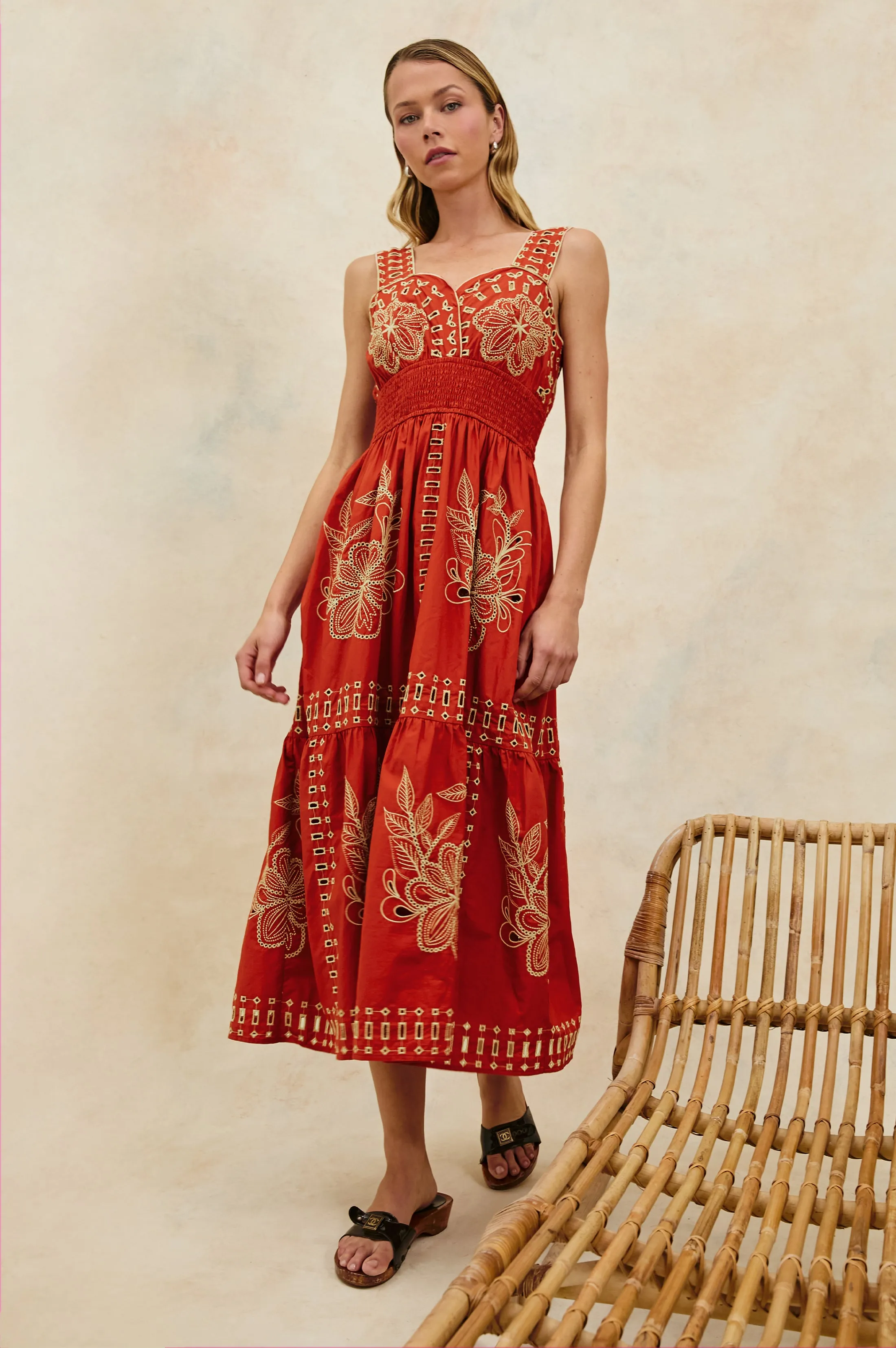 FAWN DRESS - TERRACOTTA sold by Rails